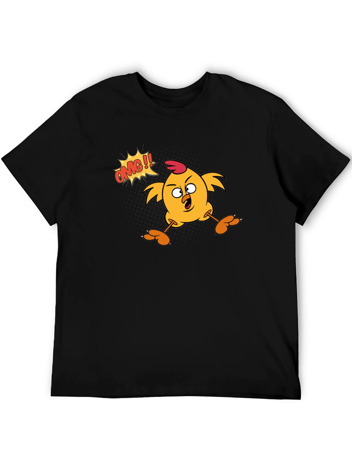 OMG Chicken Graphic Tee - Mens Black T-Shirt