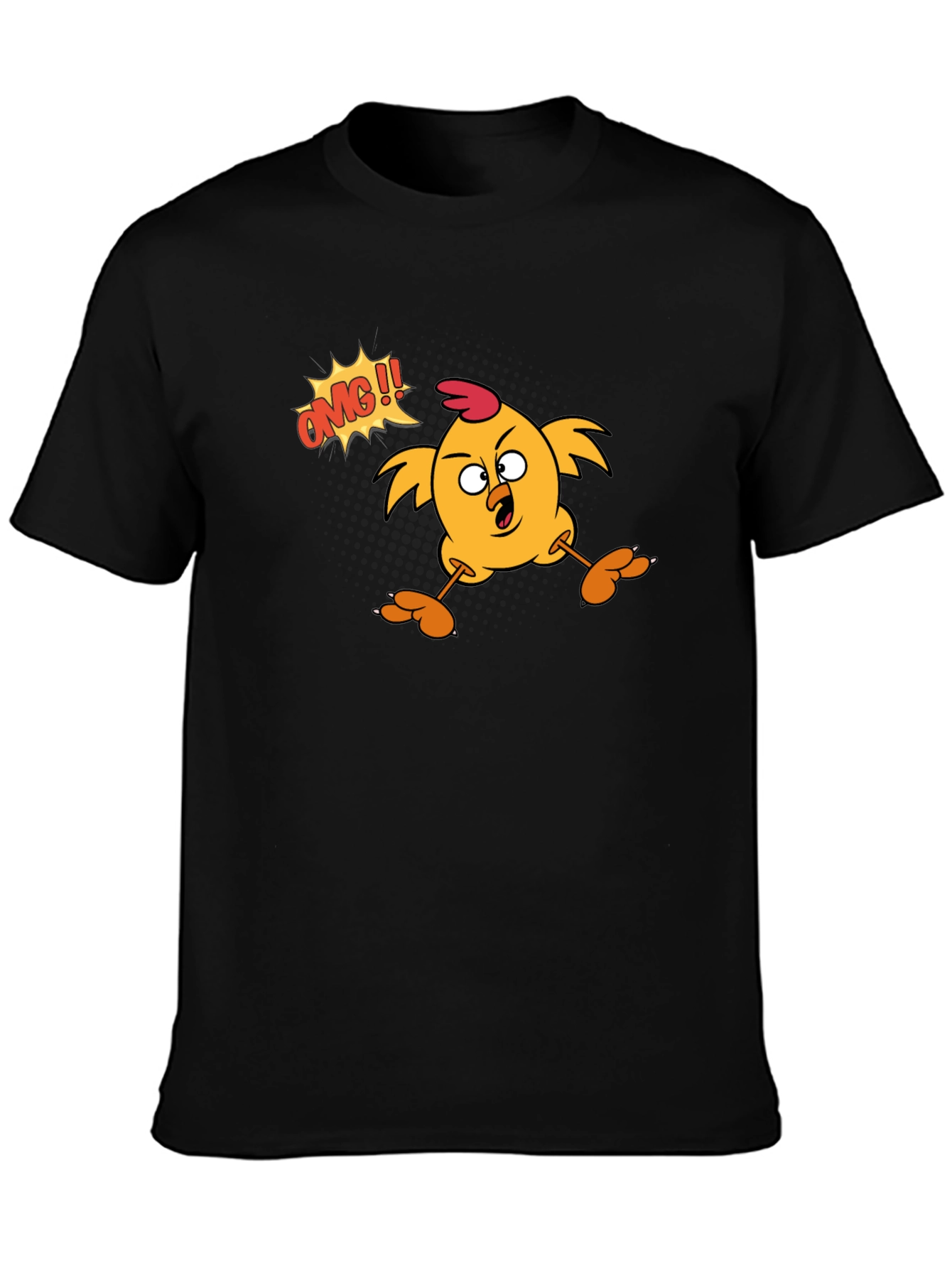 OMG Chicken Graphic Tee - Mens Black T-Shirt