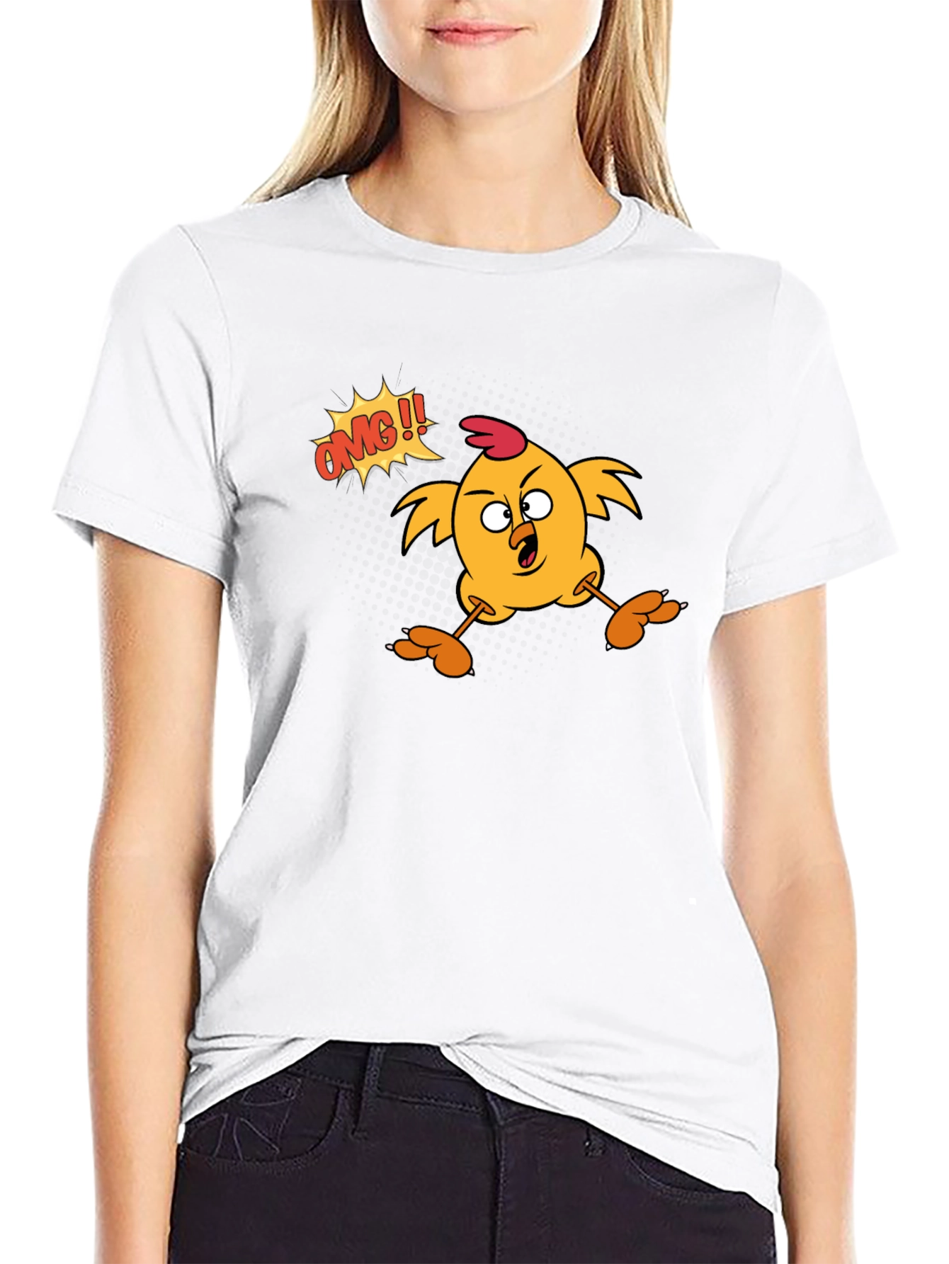 OMG Chicken Graphic Tee - Mens Black T-Shirt