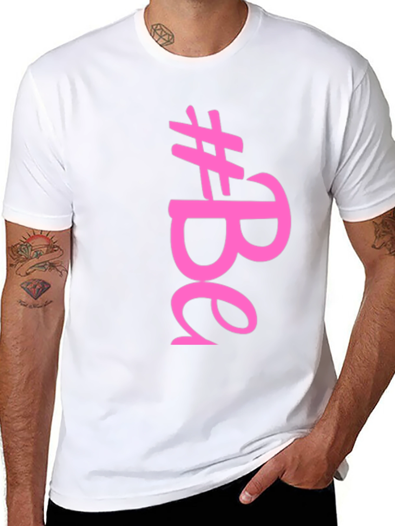 Stylish #Be T-Shirt - Black
