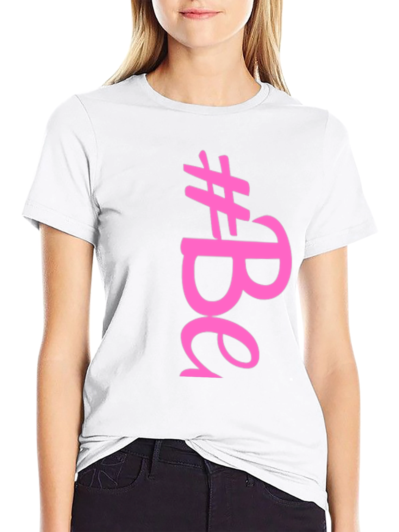 Stylish #Be T-Shirt - Black