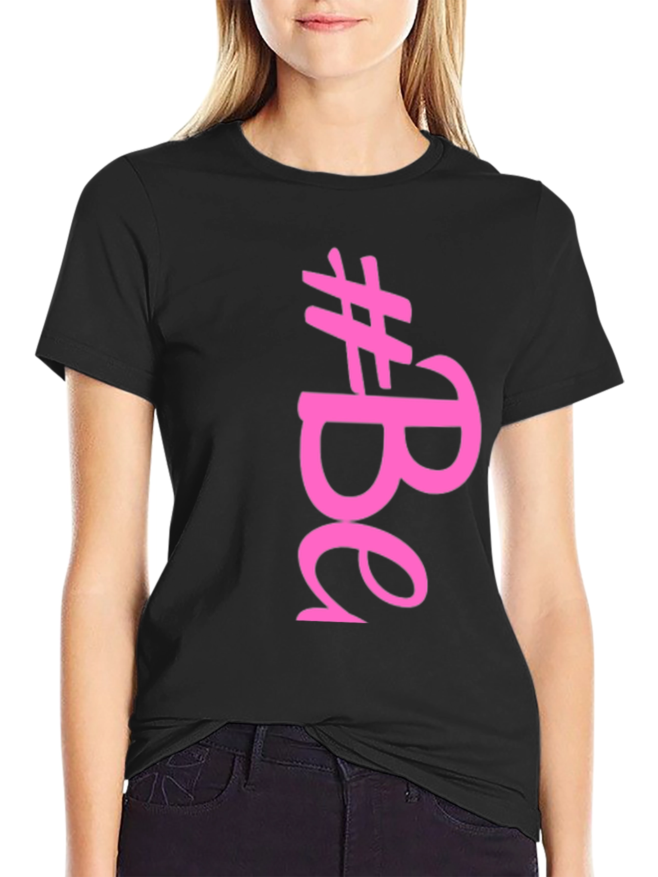 Stylish #Be T-Shirt - Black