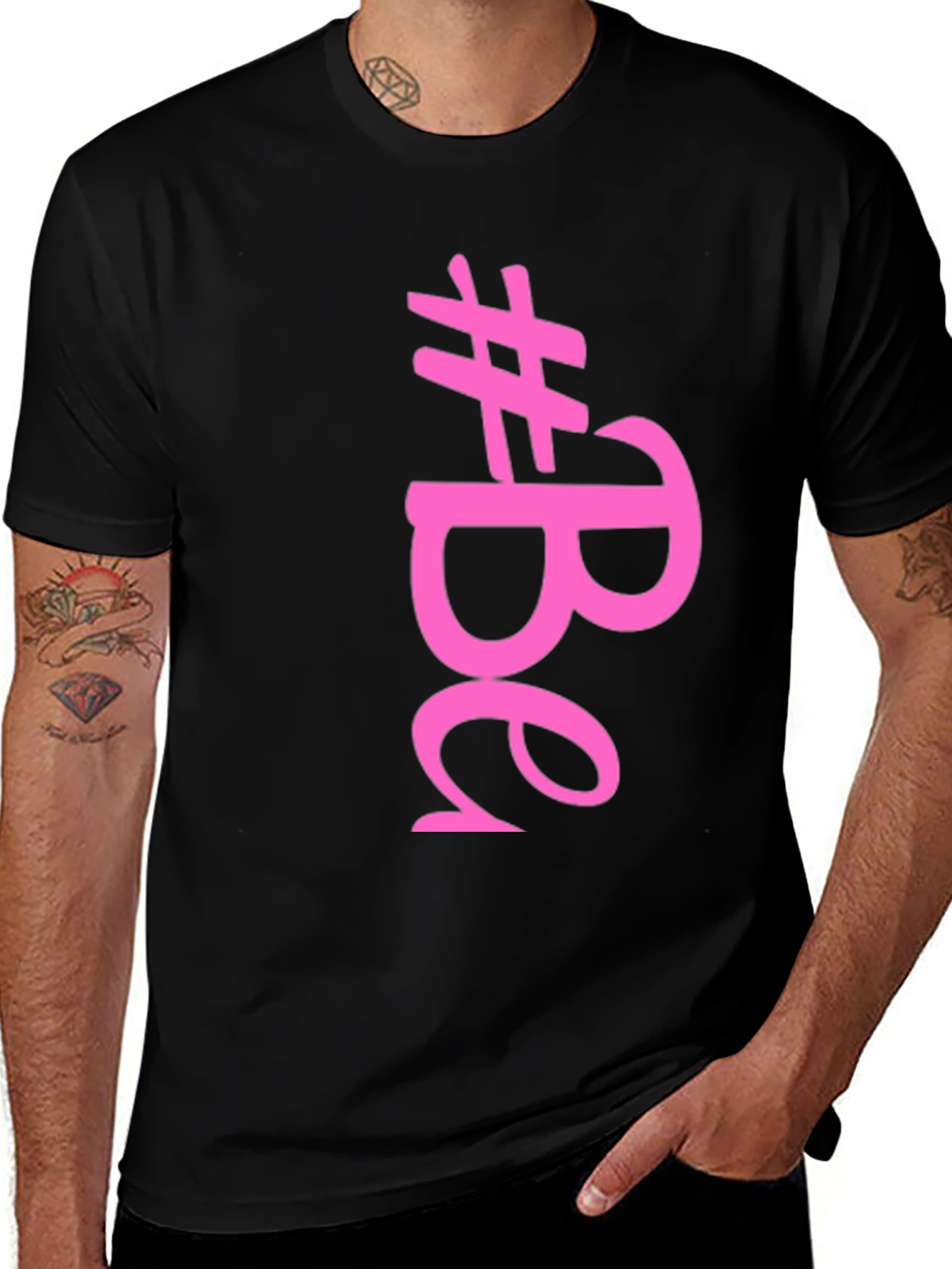 Stylish #Be T-Shirt - Black