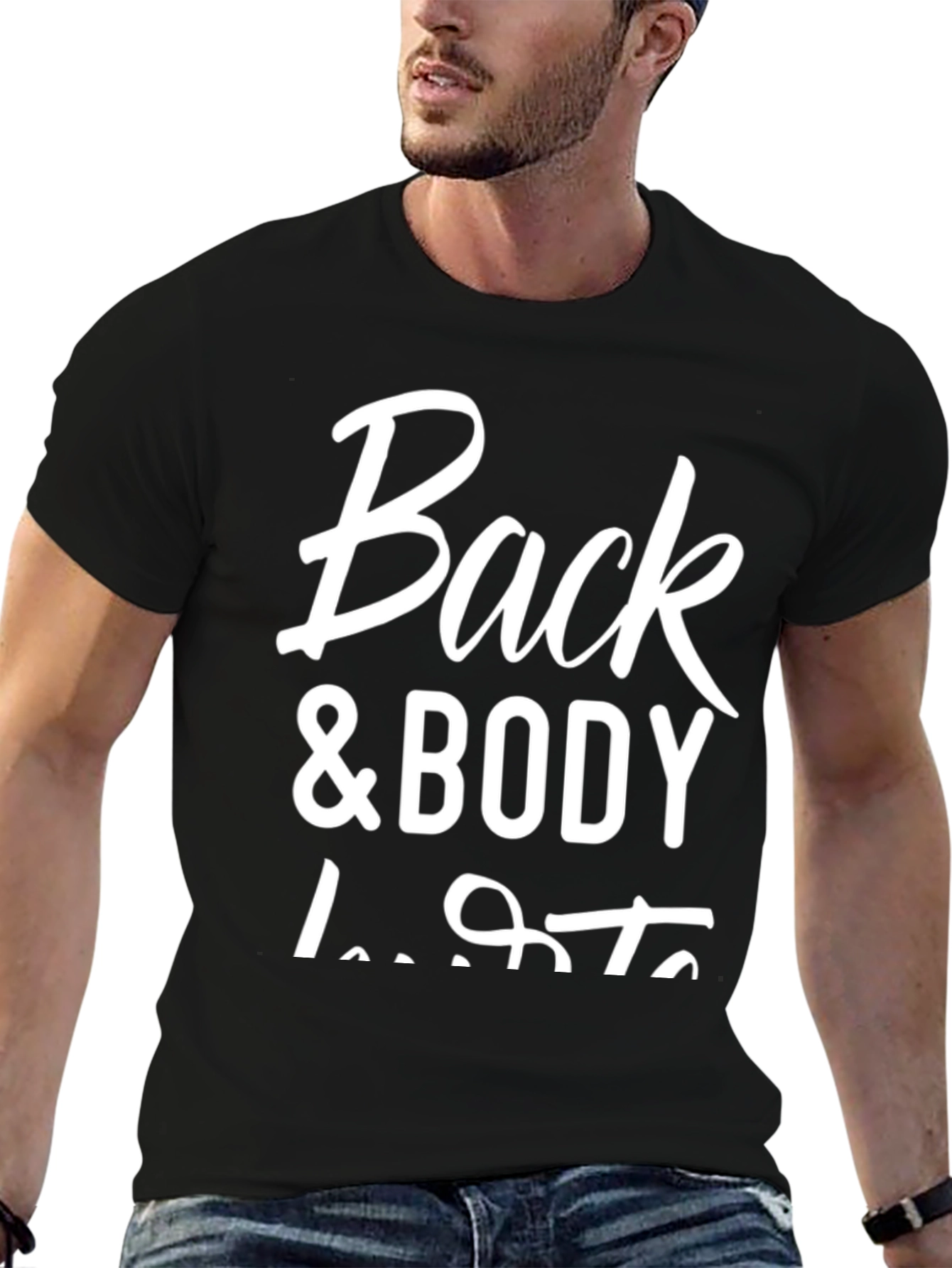 Back & Body Dude Lifts Black Graphic Tee