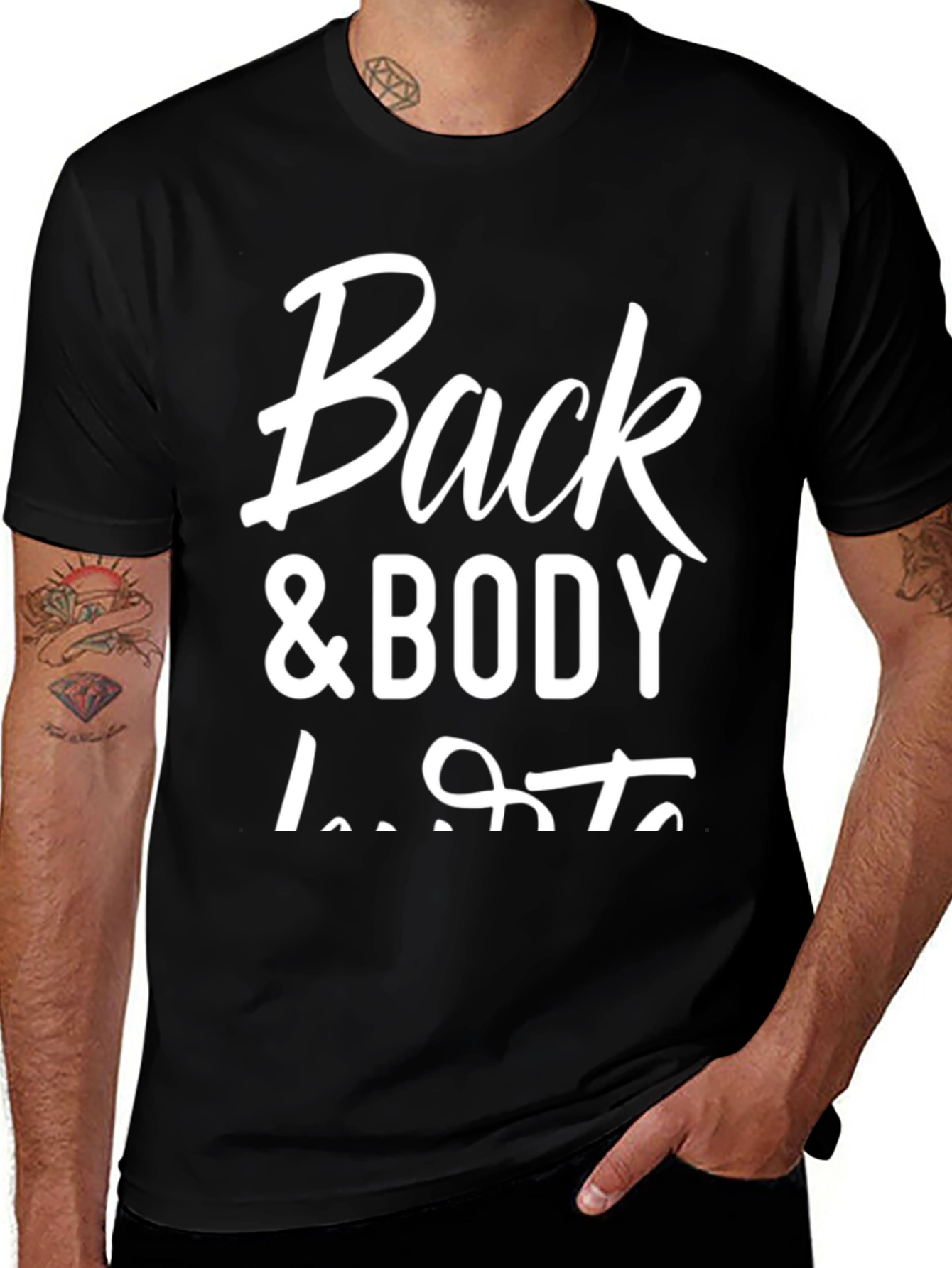 Back & Body Dude Lifts Black Graphic Tee