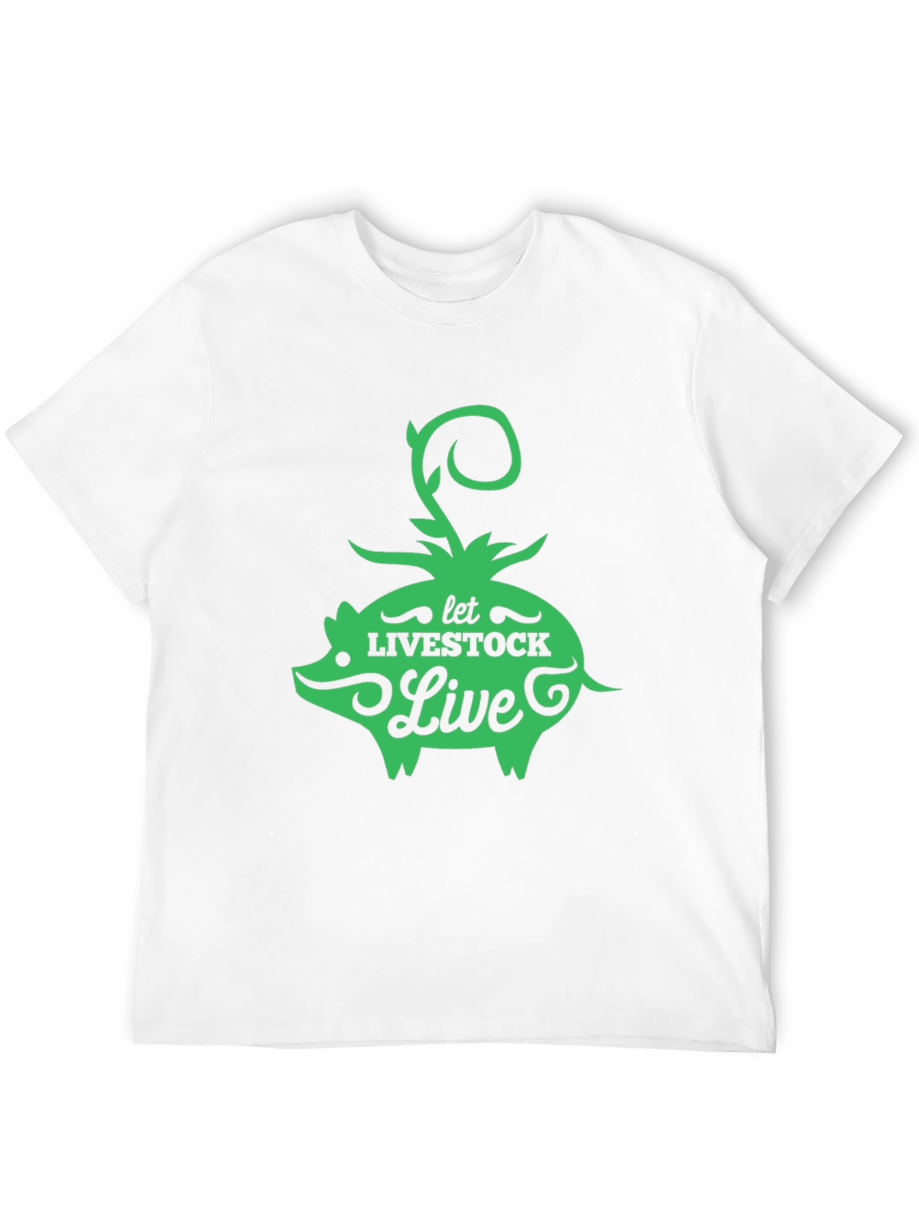 Let Livestock Live Pig Graphic Tee - Black