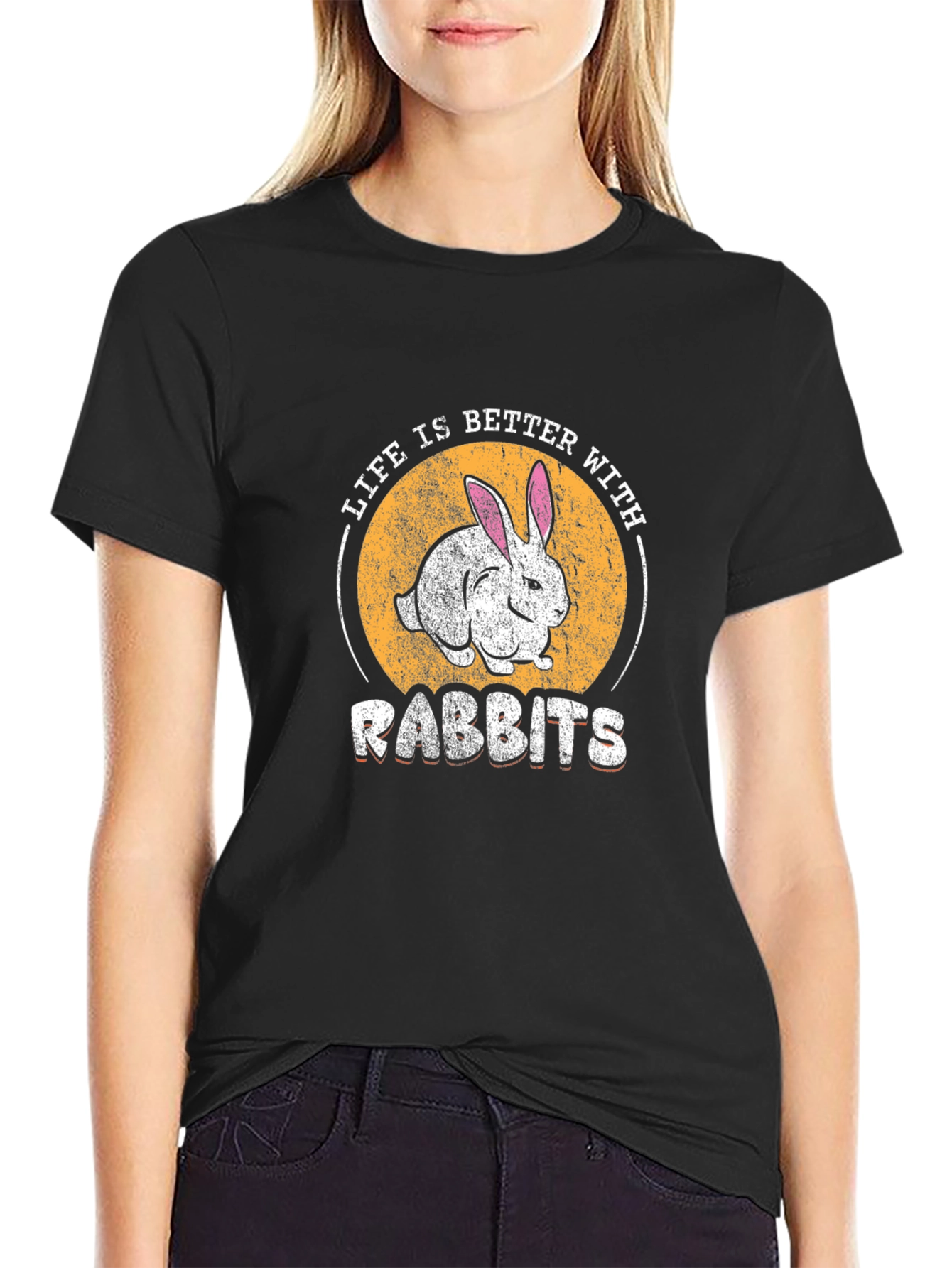 Life is Better with Rabbits Graphic T-Shirt