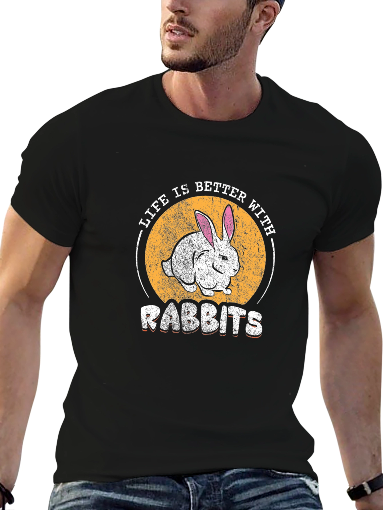 Life is Better with Rabbits Graphic T-Shirt