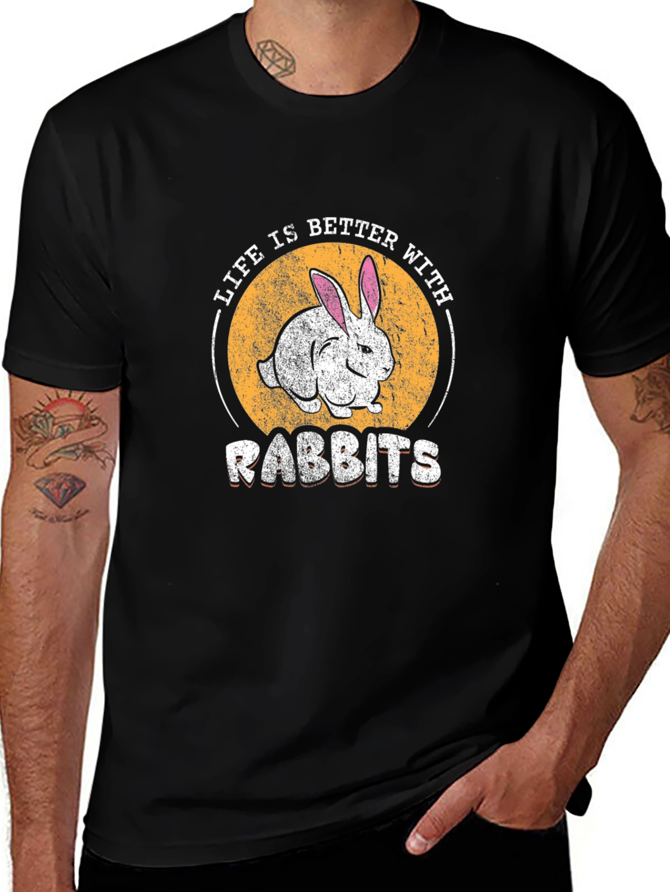 Life is Better with Rabbits Graphic T-Shirt