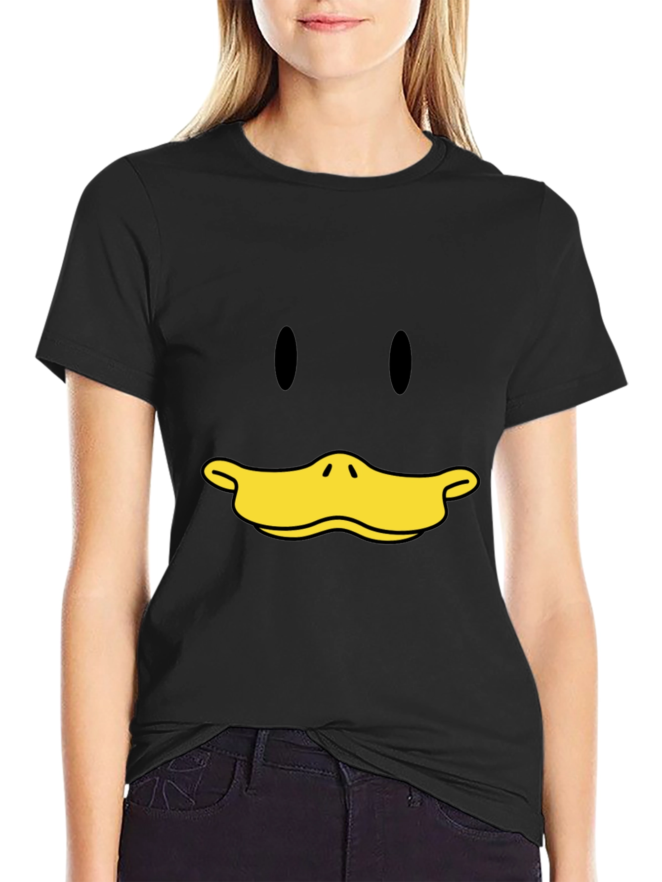 Duck Face Graphic Tee - Funny Cartoon Humor