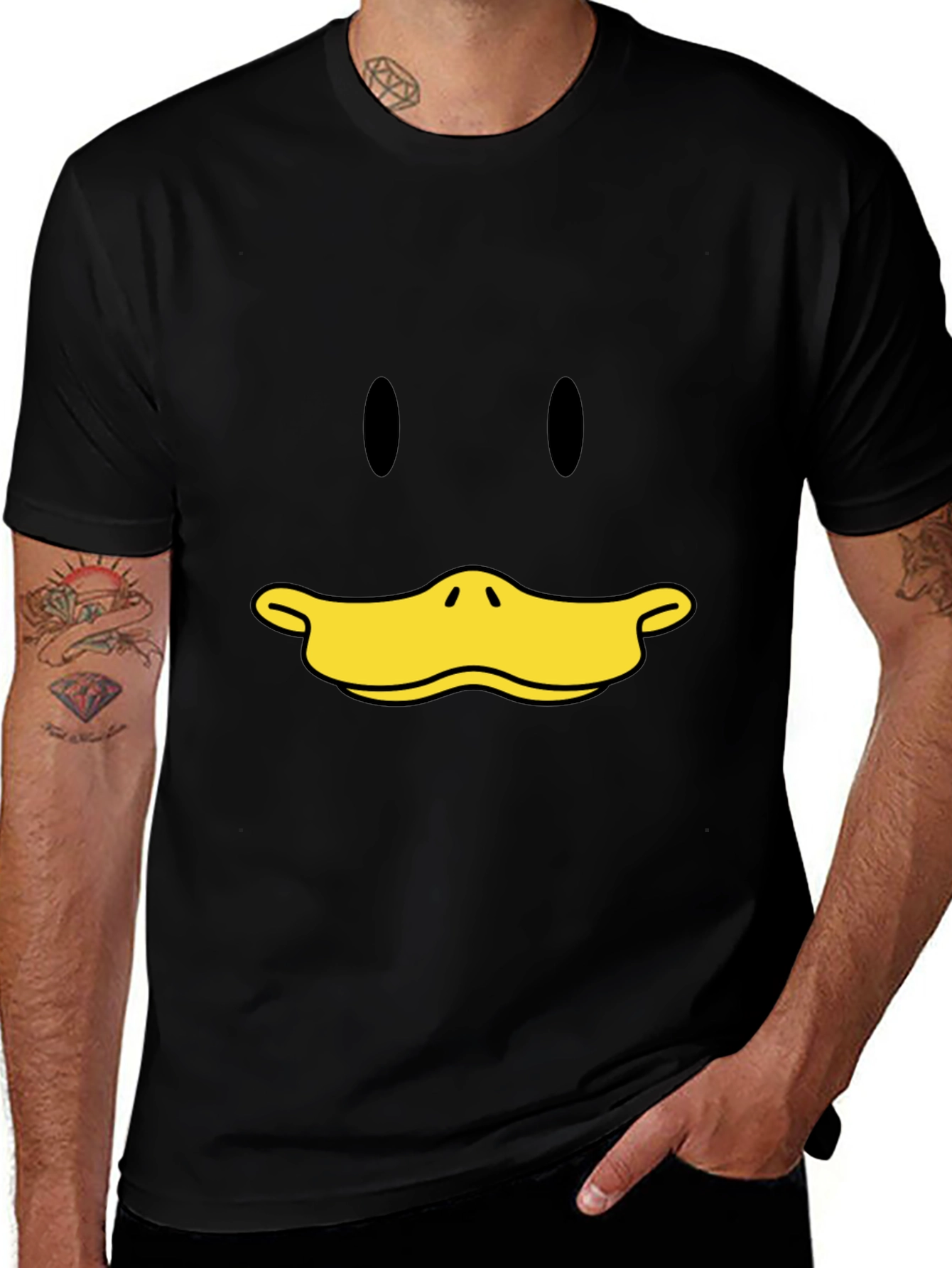 Duck Face Graphic Tee - Funny Cartoon Humor