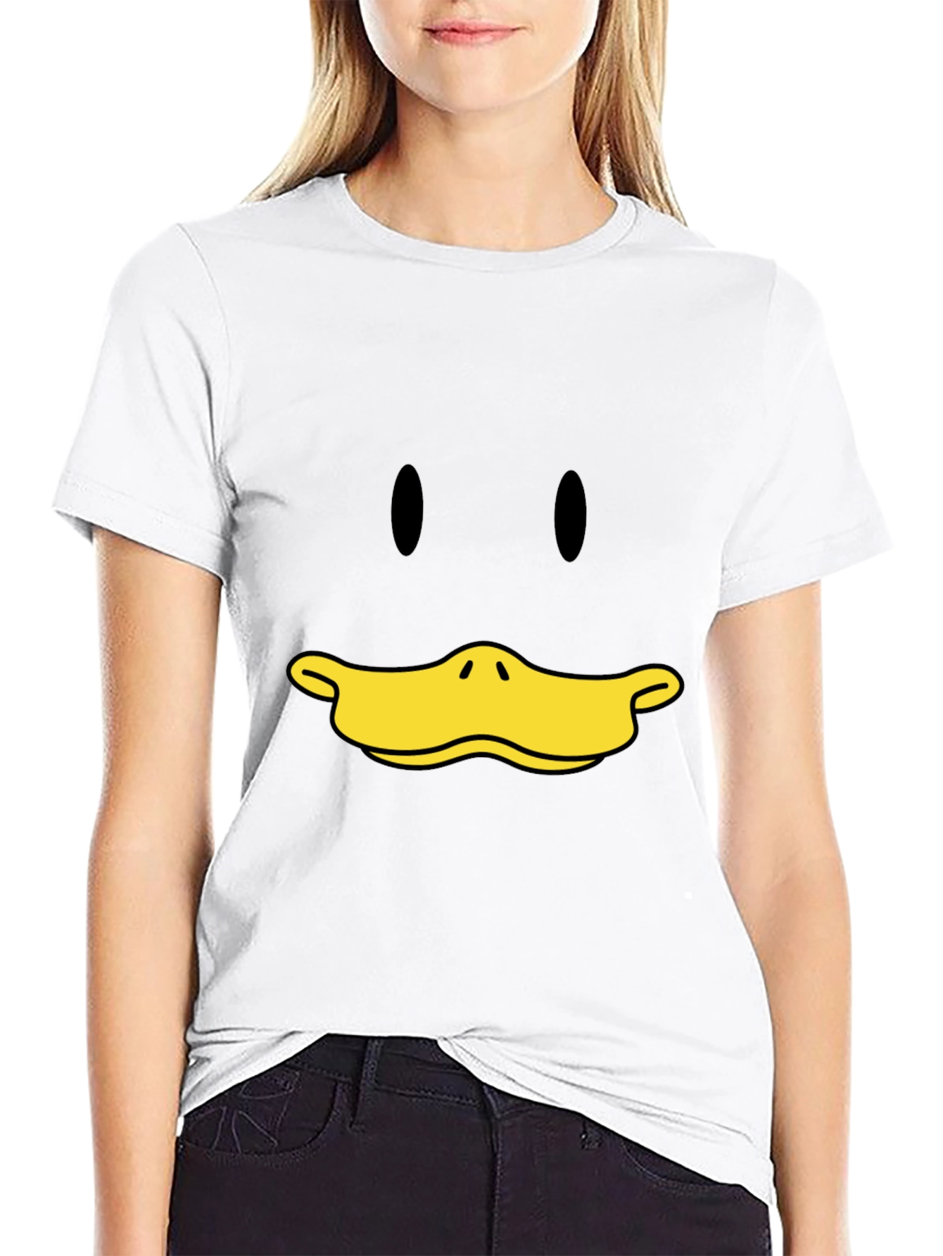 Duck Face Graphic Tee - Funny Cartoon Humor