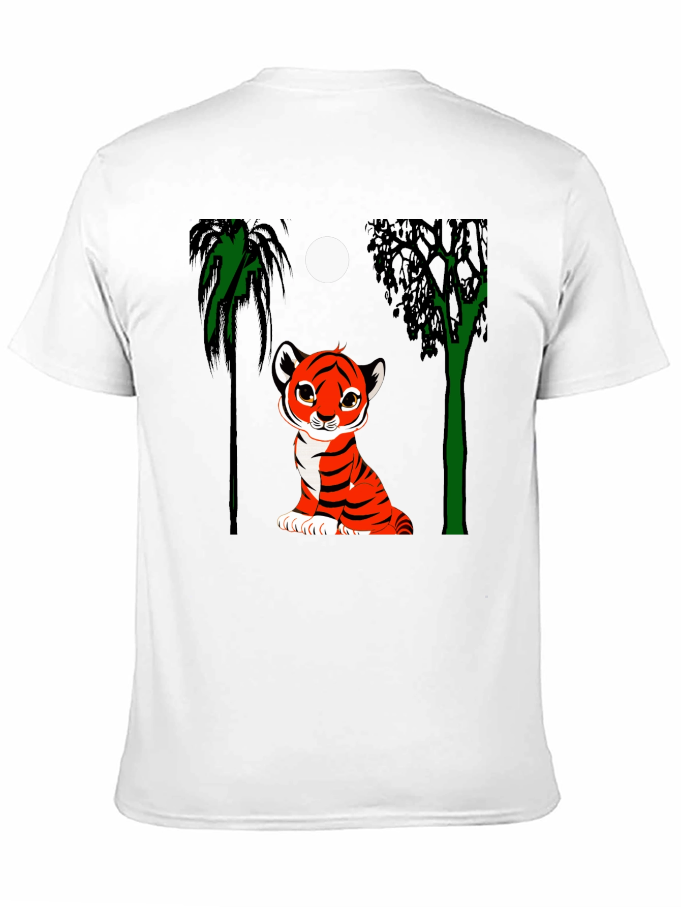 Cute Tiger Cub Graphic Tee - Black
