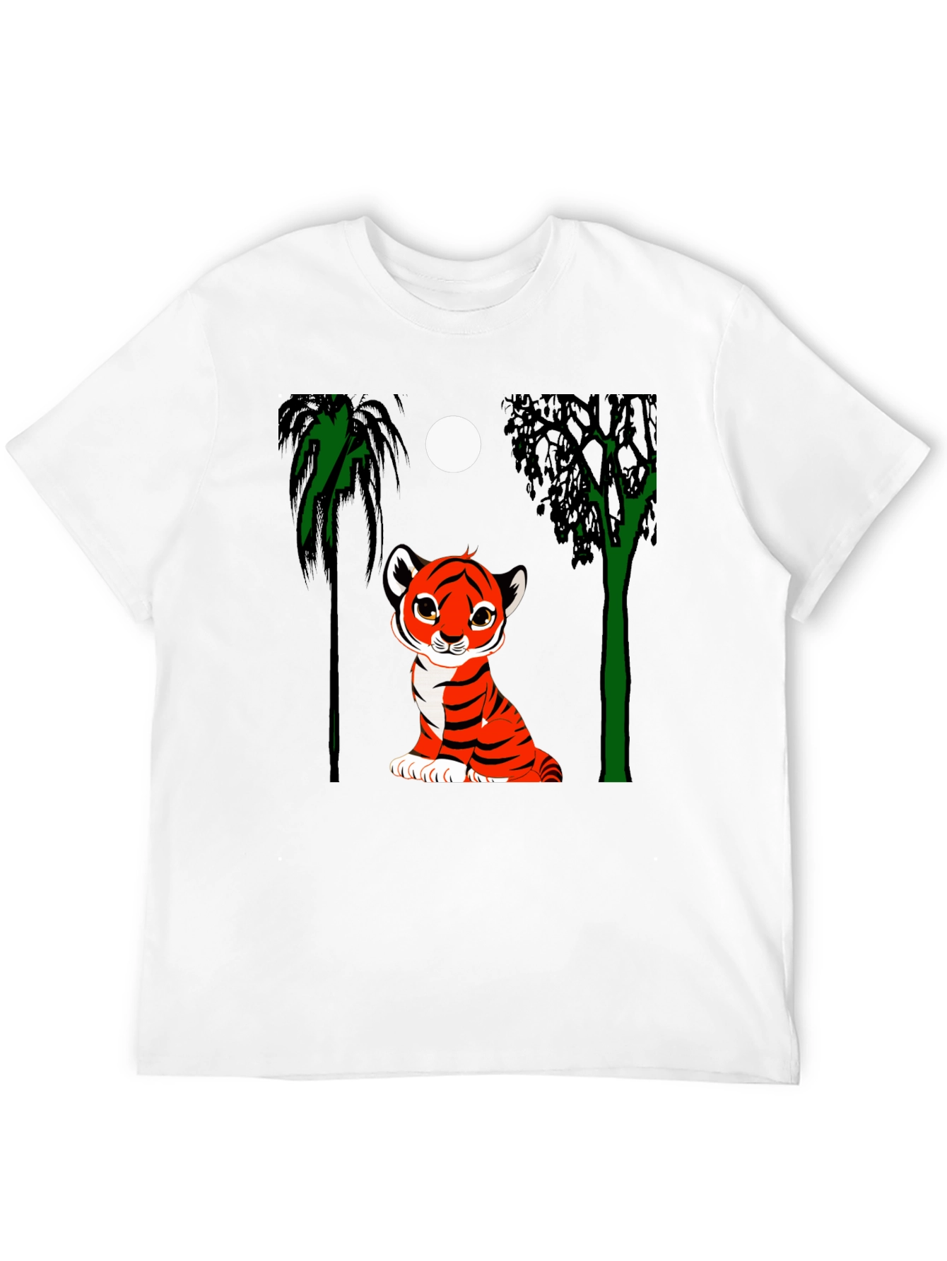 Cute Tiger Cub Graphic Tee - Black