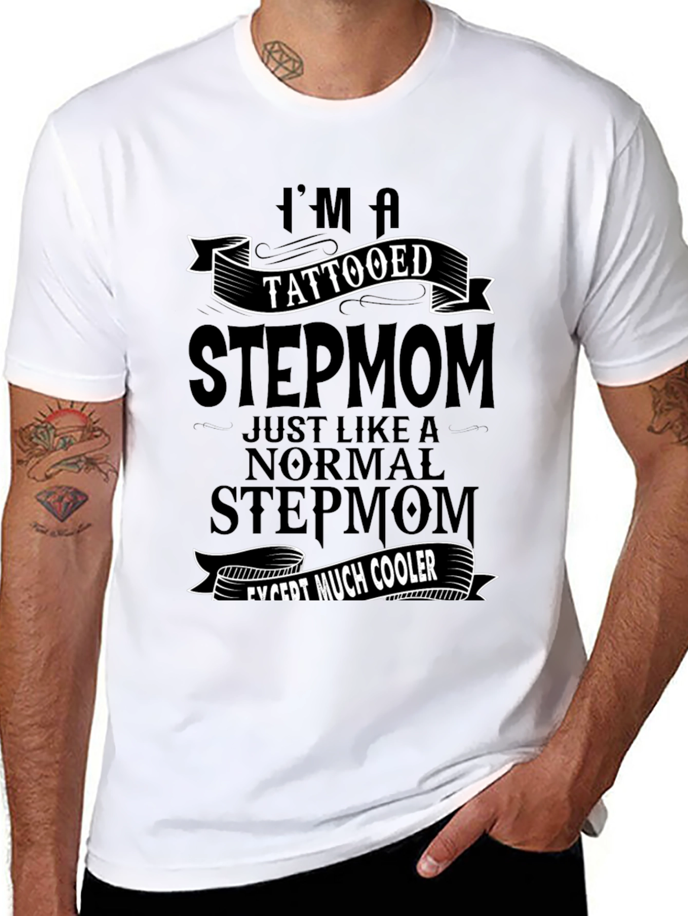 Tattooed Stepmom Graphic T-Shirt - Cool & Unique Tee