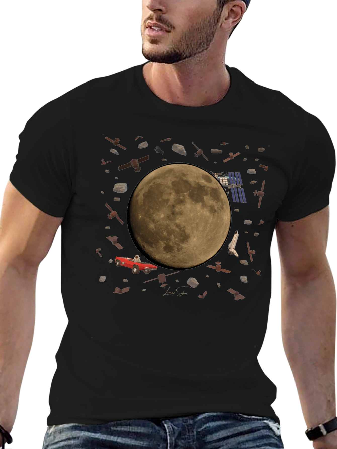 Space Oddity T-Shirt - Moon Car Satellites