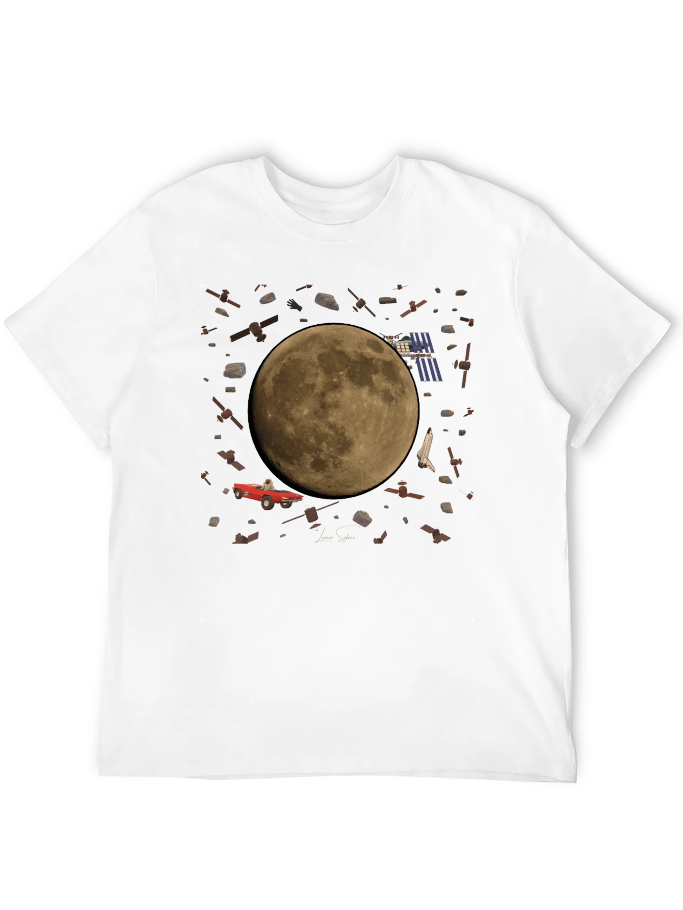 Space Oddity T-Shirt - Moon Car Satellites