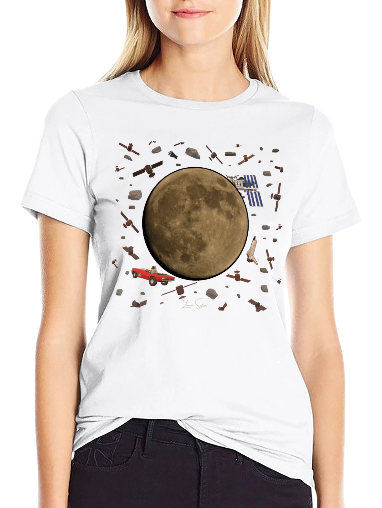 Space Oddity T-Shirt - Moon Car Satellites