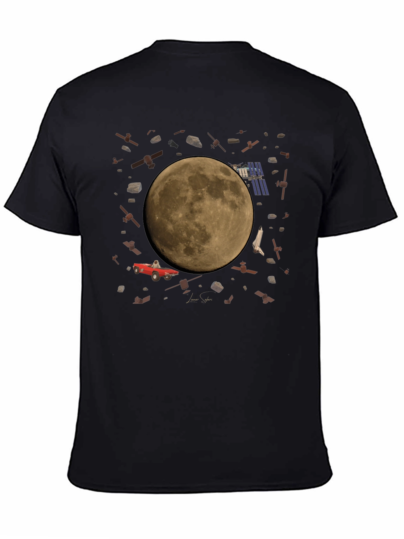 Space Oddity T-Shirt - Moon Car Satellites