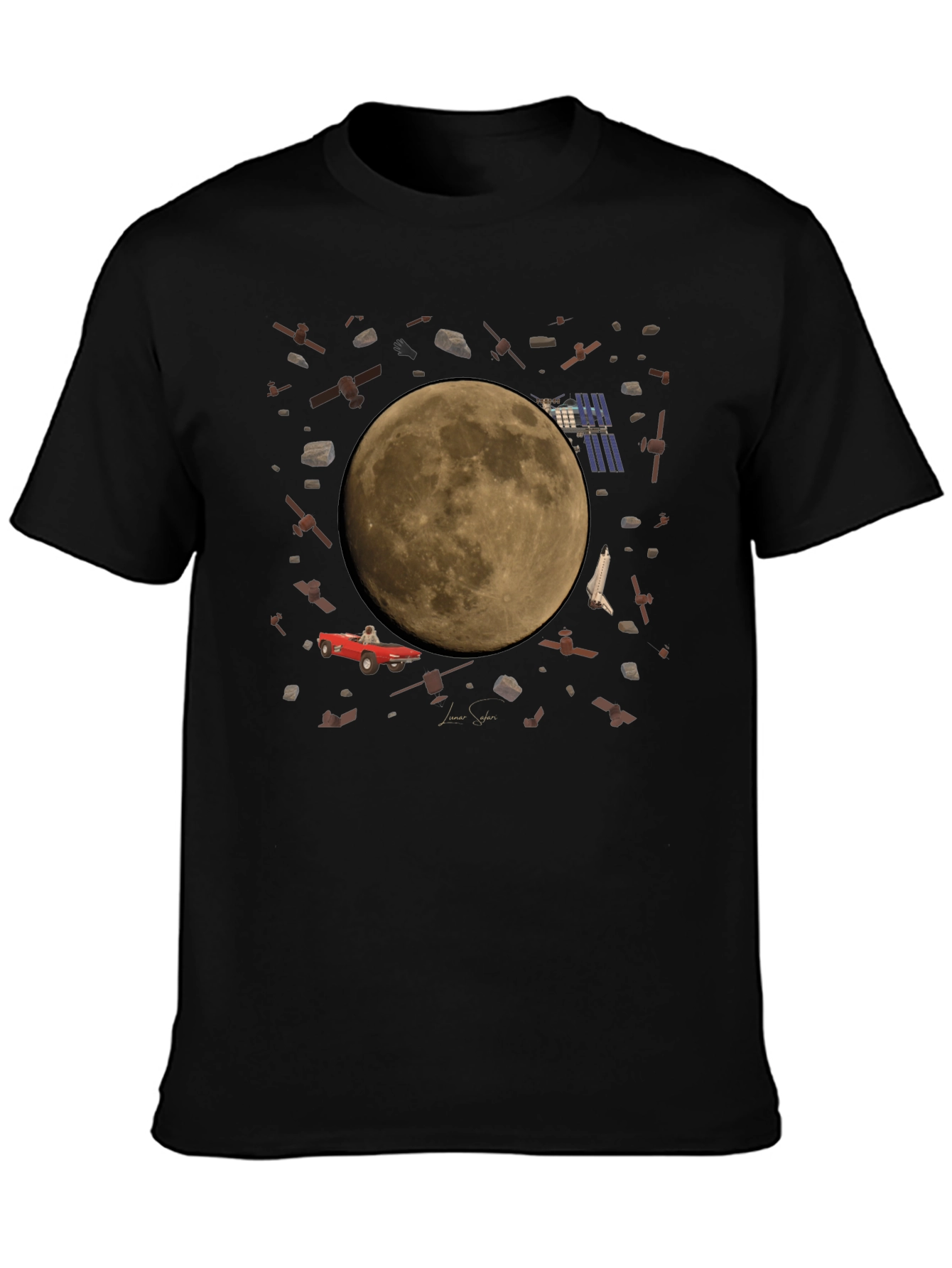 Space Oddity T-Shirt - Moon Car Satellites