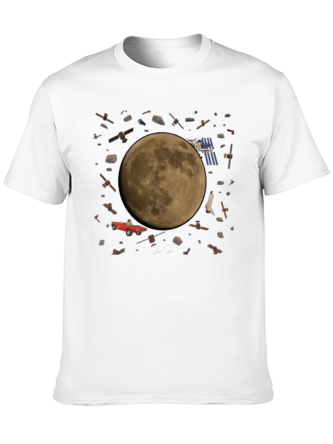 Space Oddity T-Shirt - Moon Car Satellites