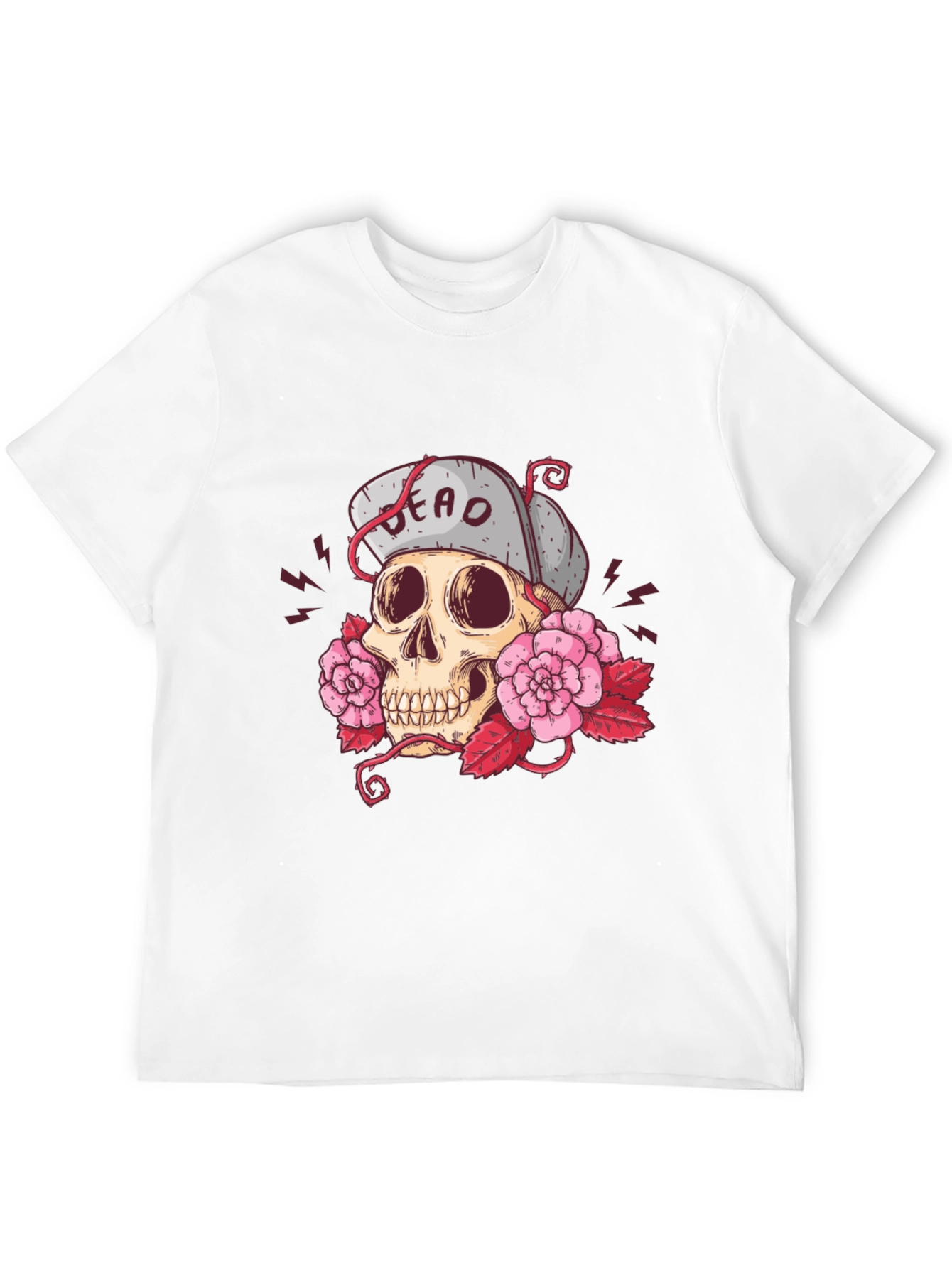 Skull & Roses Graphic T-Shirt - Dead Inside!