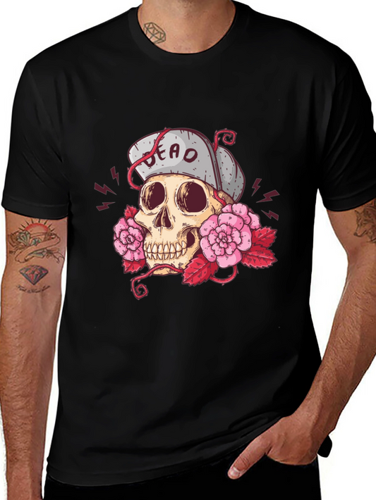 Skull & Roses Graphic T-Shirt - Dead Inside!