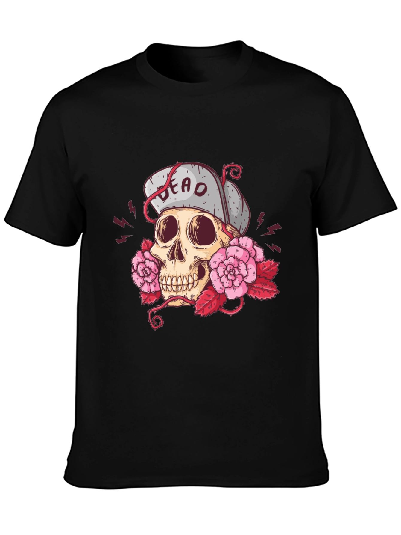 Skull & Roses Graphic T-Shirt - Dead Inside!