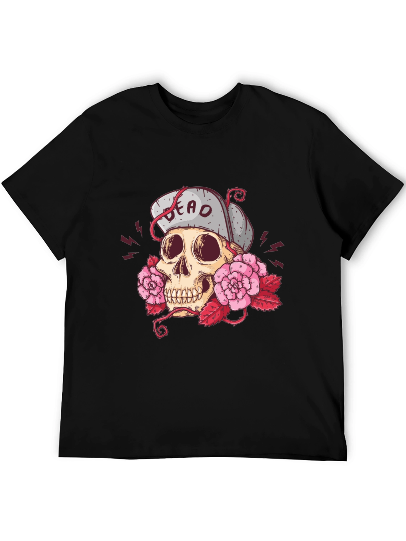 Skull & Roses Graphic T-Shirt - Dead Inside!
