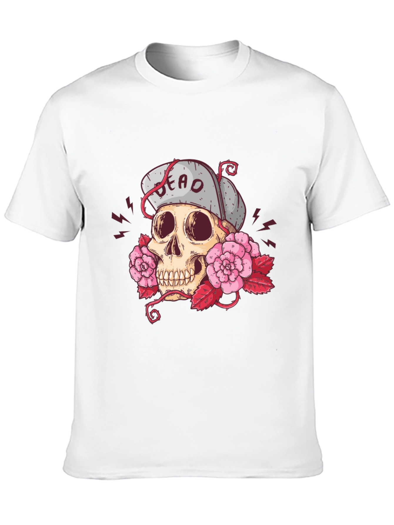 Skull & Roses Graphic T-Shirt - Dead Inside!