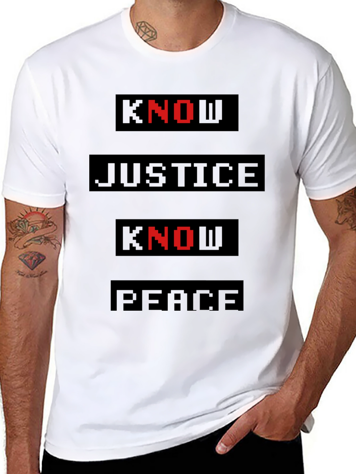 Know Justice Know Peace Graphic Tee