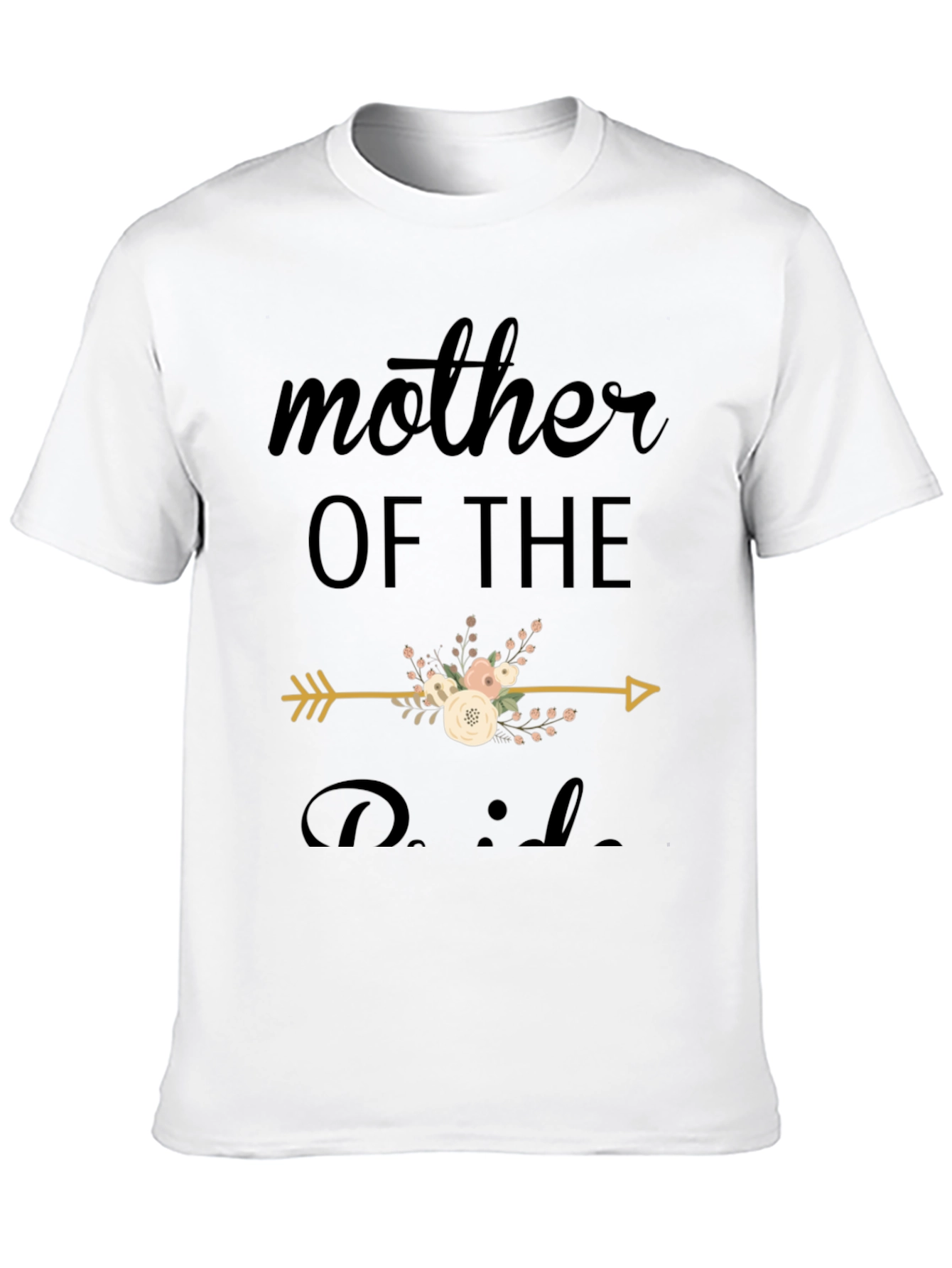 Mother of the Bride Floral Arrow T-Shirt