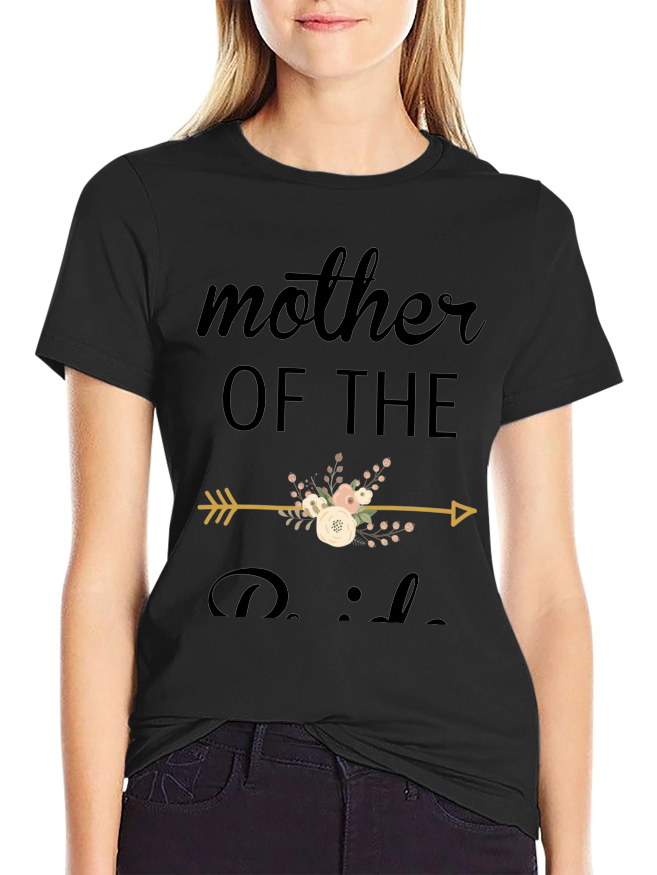 Mother of the Bride Floral Arrow T-Shirt