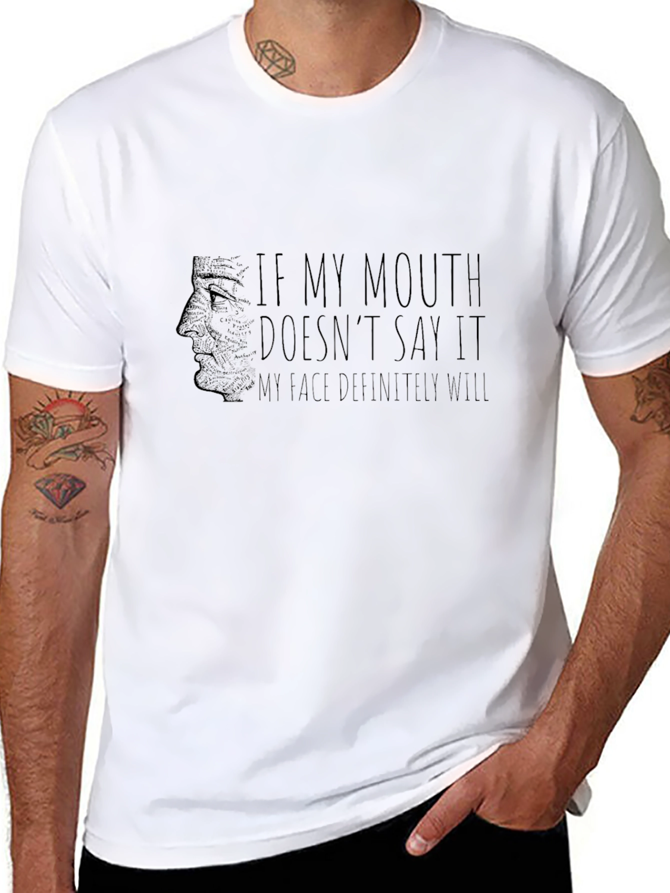 Expressive Face T-Shirt - Black Humor Tee