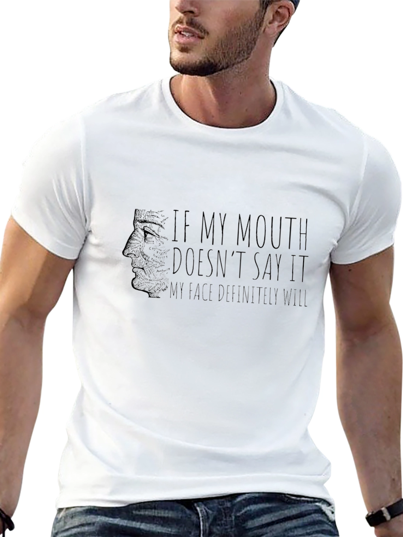 Expressive Face T-Shirt - Black Humor Tee
