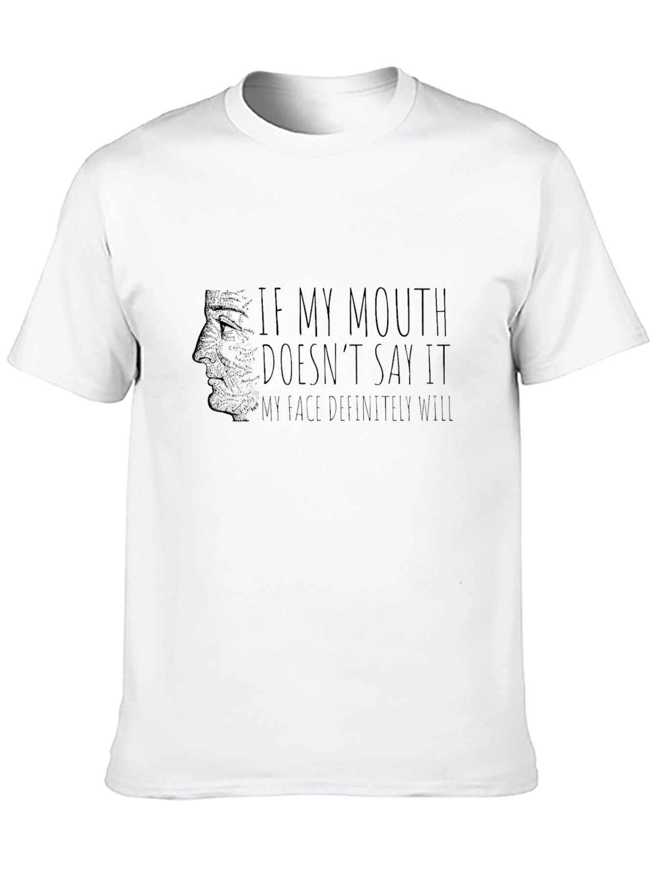 Expressive Face T-Shirt - Black Humor Tee