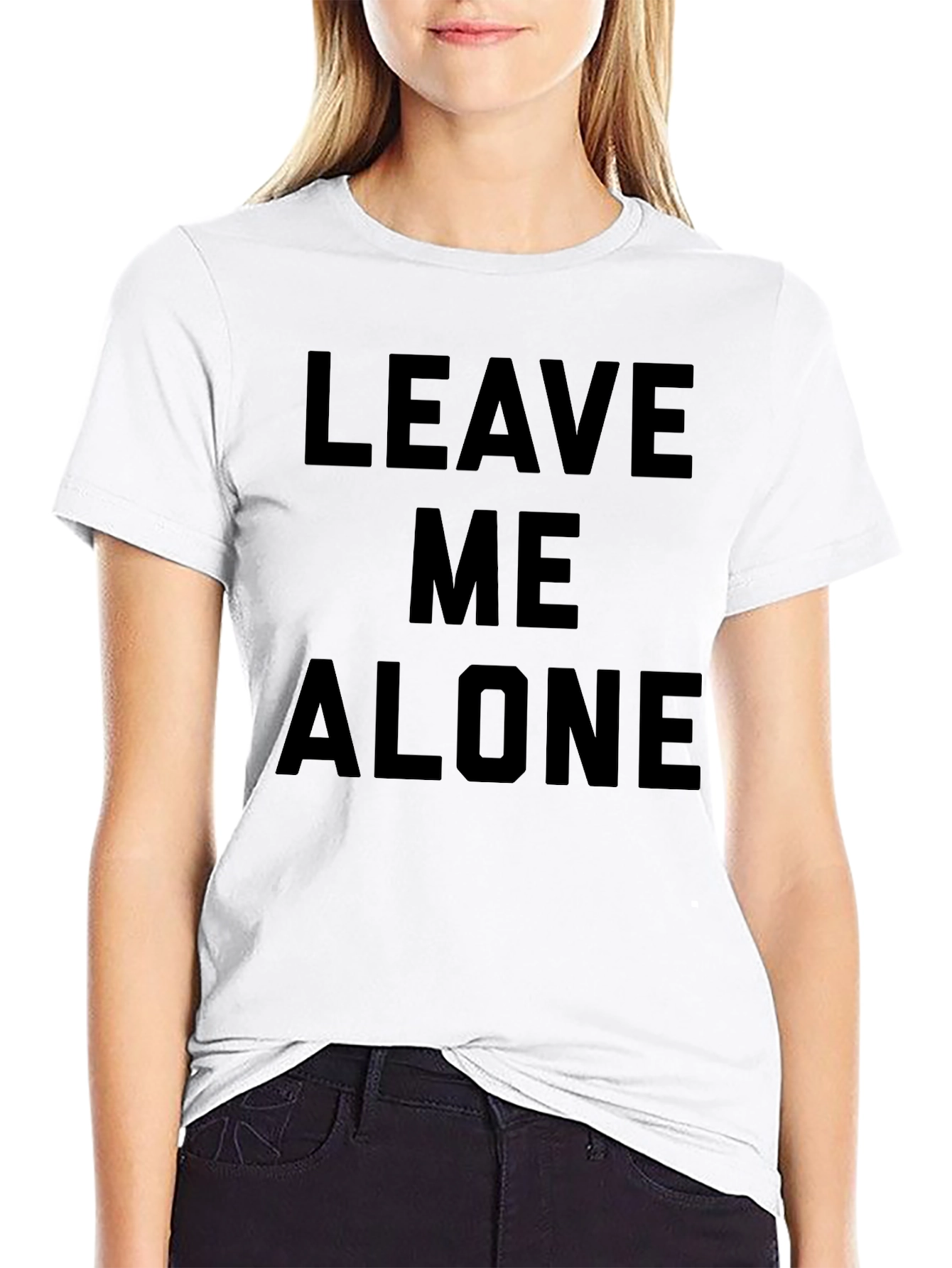 Leave Me Alone Black Graphic Tee