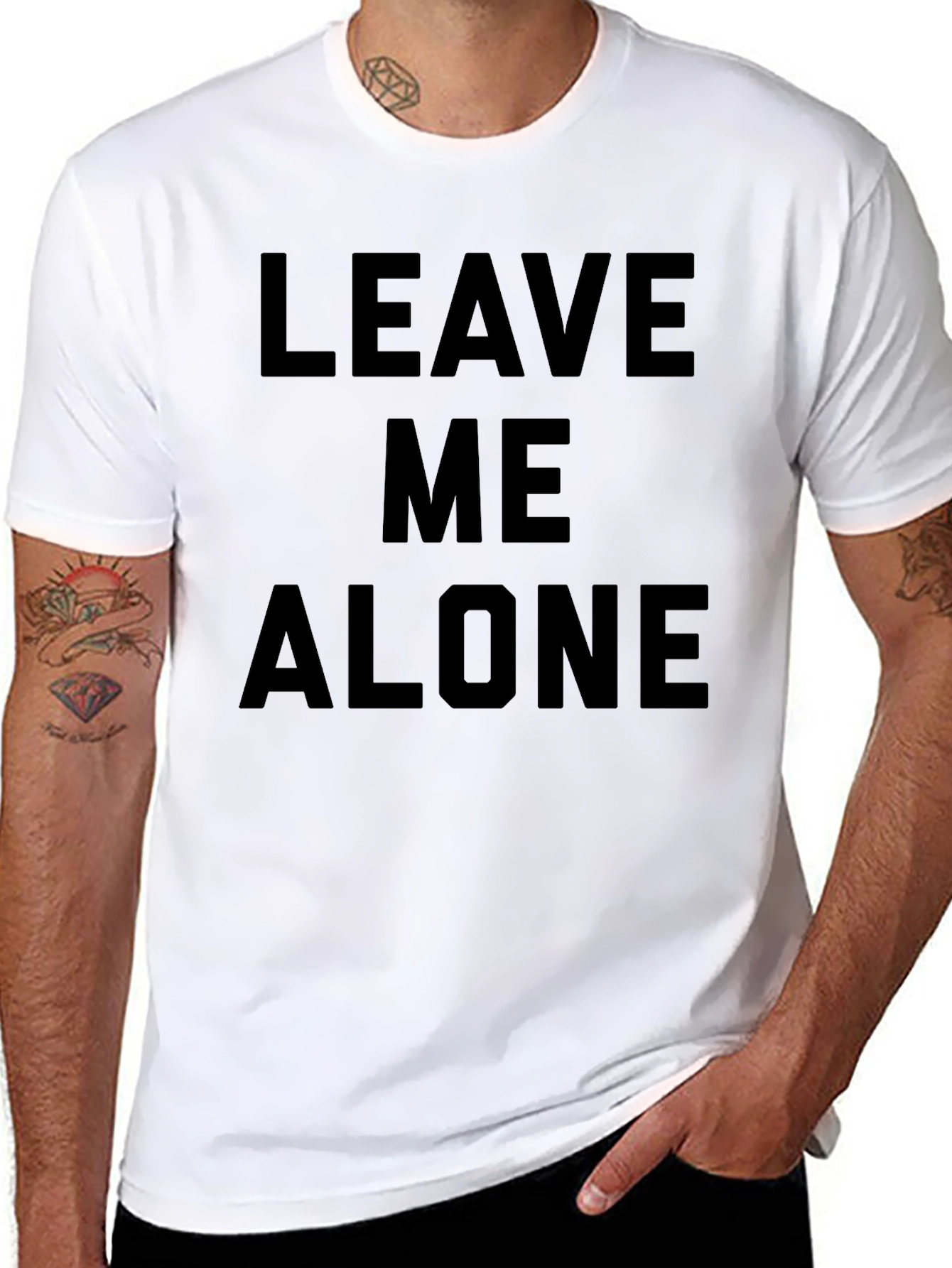 Leave Me Alone Black Graphic Tee