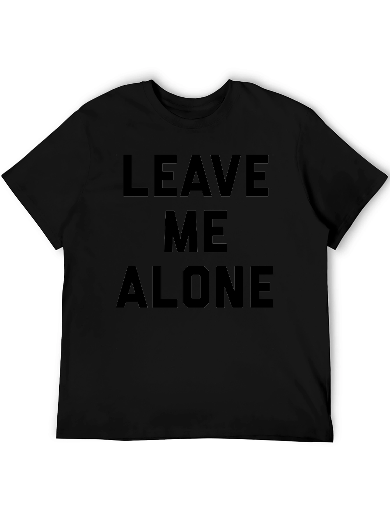 Leave Me Alone Black Graphic Tee