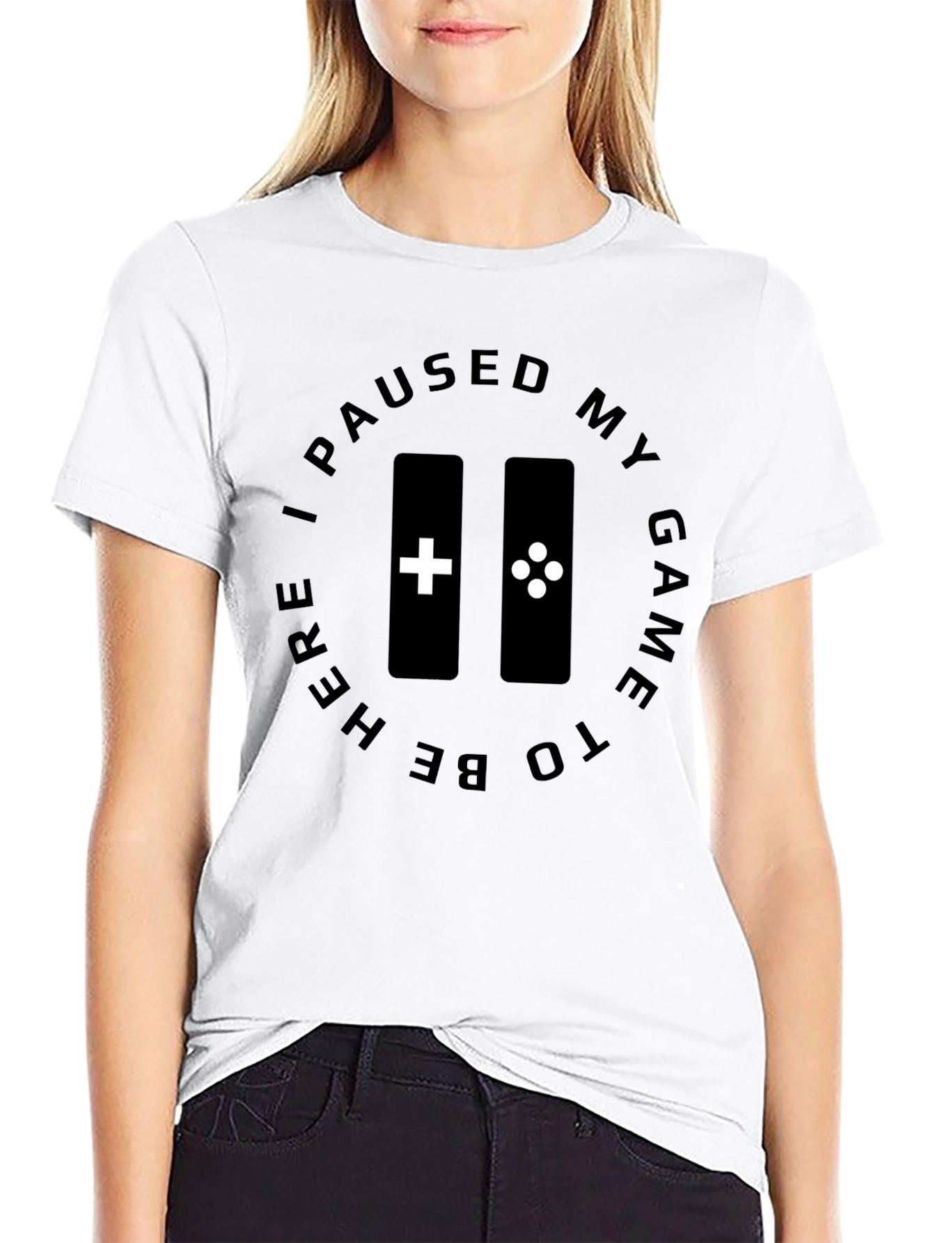Gamer Pause T-Shirt - Black Graphic Tee