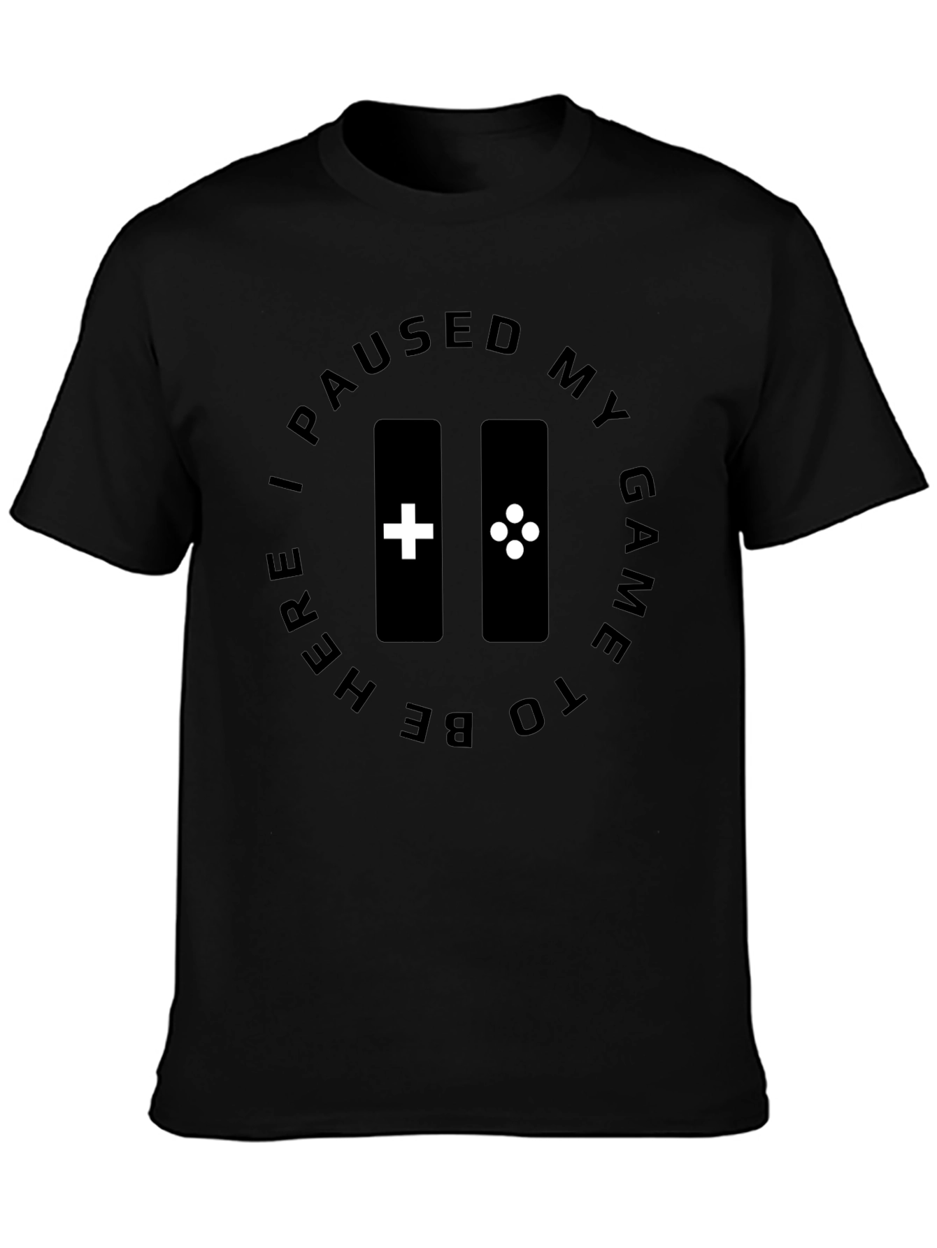 Gamer Pause T-Shirt - Black Graphic Tee
