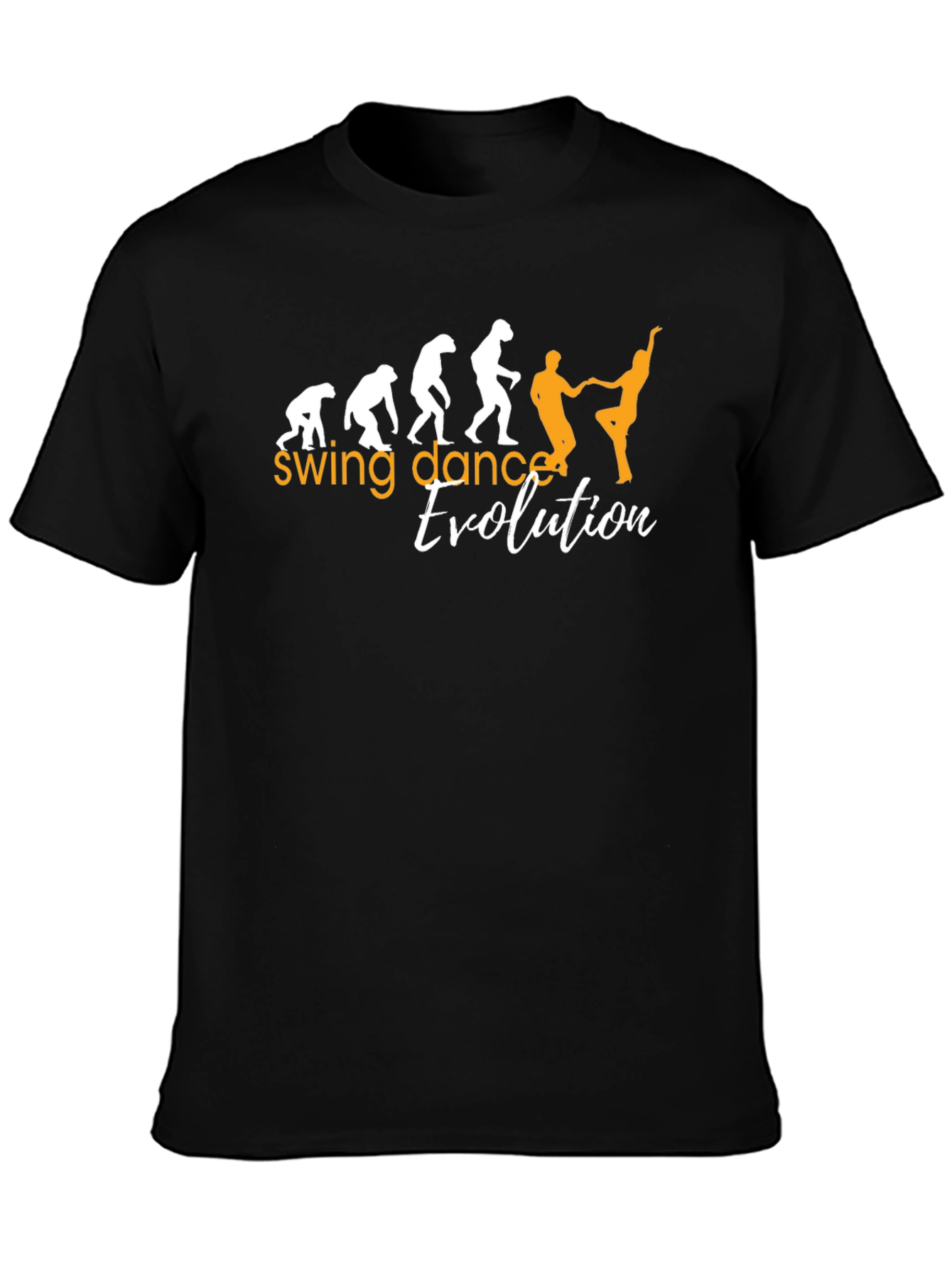 Swing Dance Evolution Graphic Tee - Black