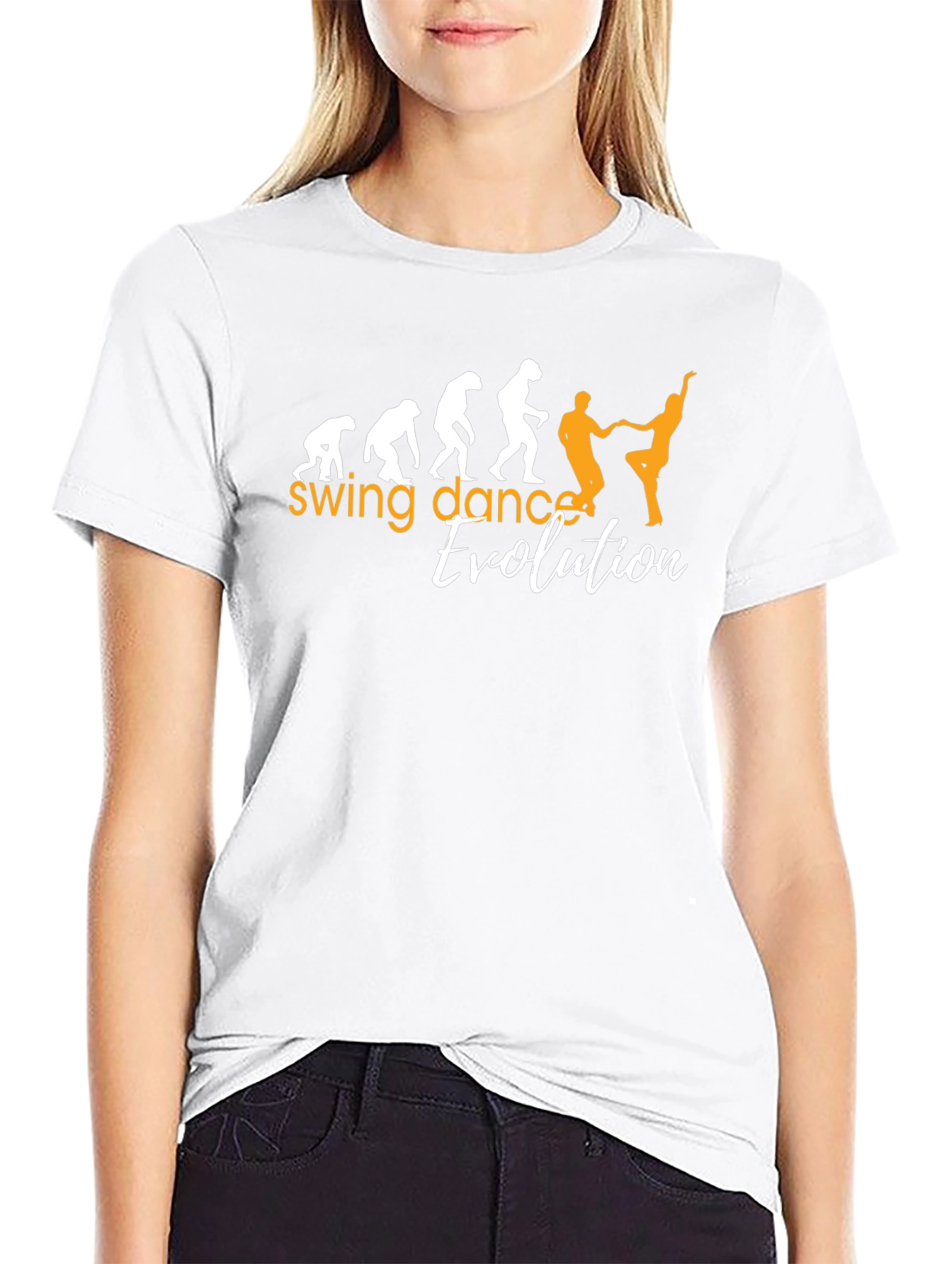 Swing Dance Evolution Graphic Tee - Black
