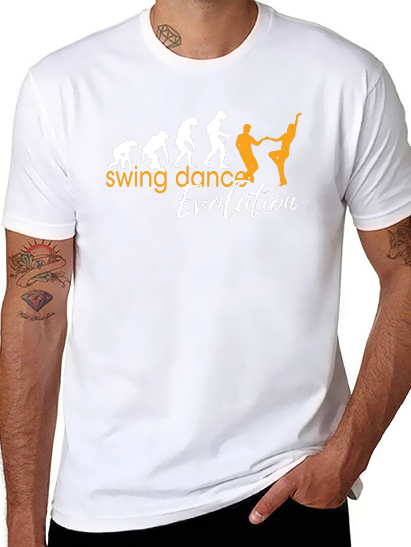 Swing Dance Evolution Graphic Tee - Black