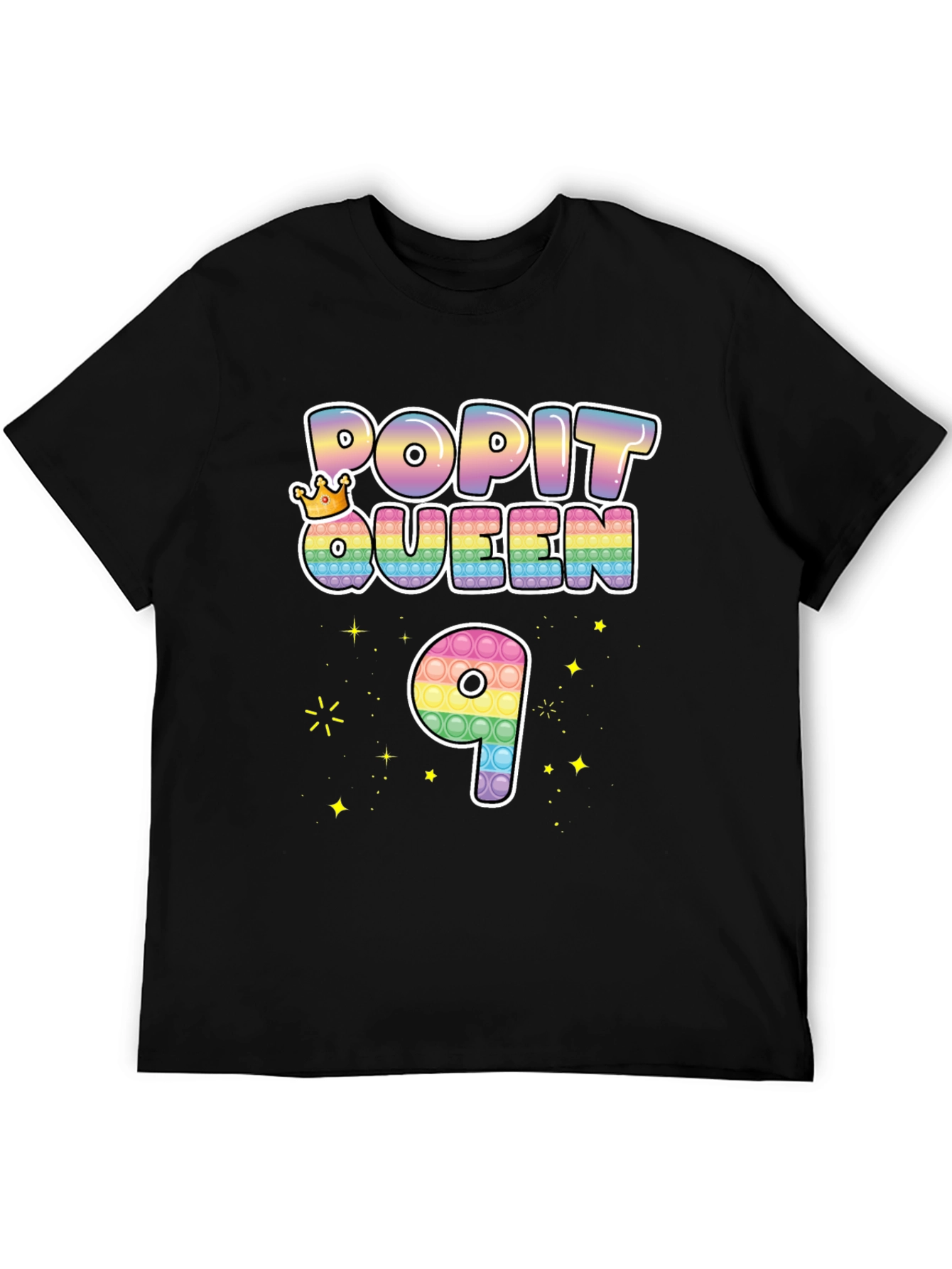 Pop It Queen 9th Birthday T-Shirt