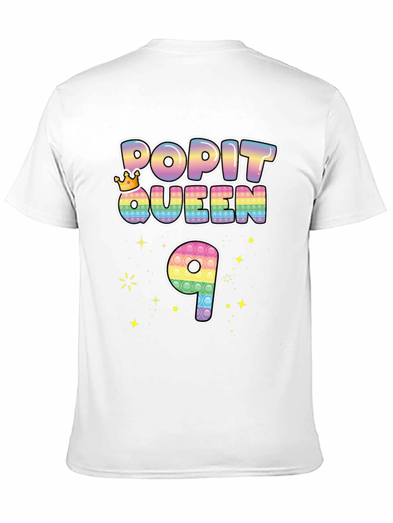 Pop It Queen 9th Birthday T-Shirt