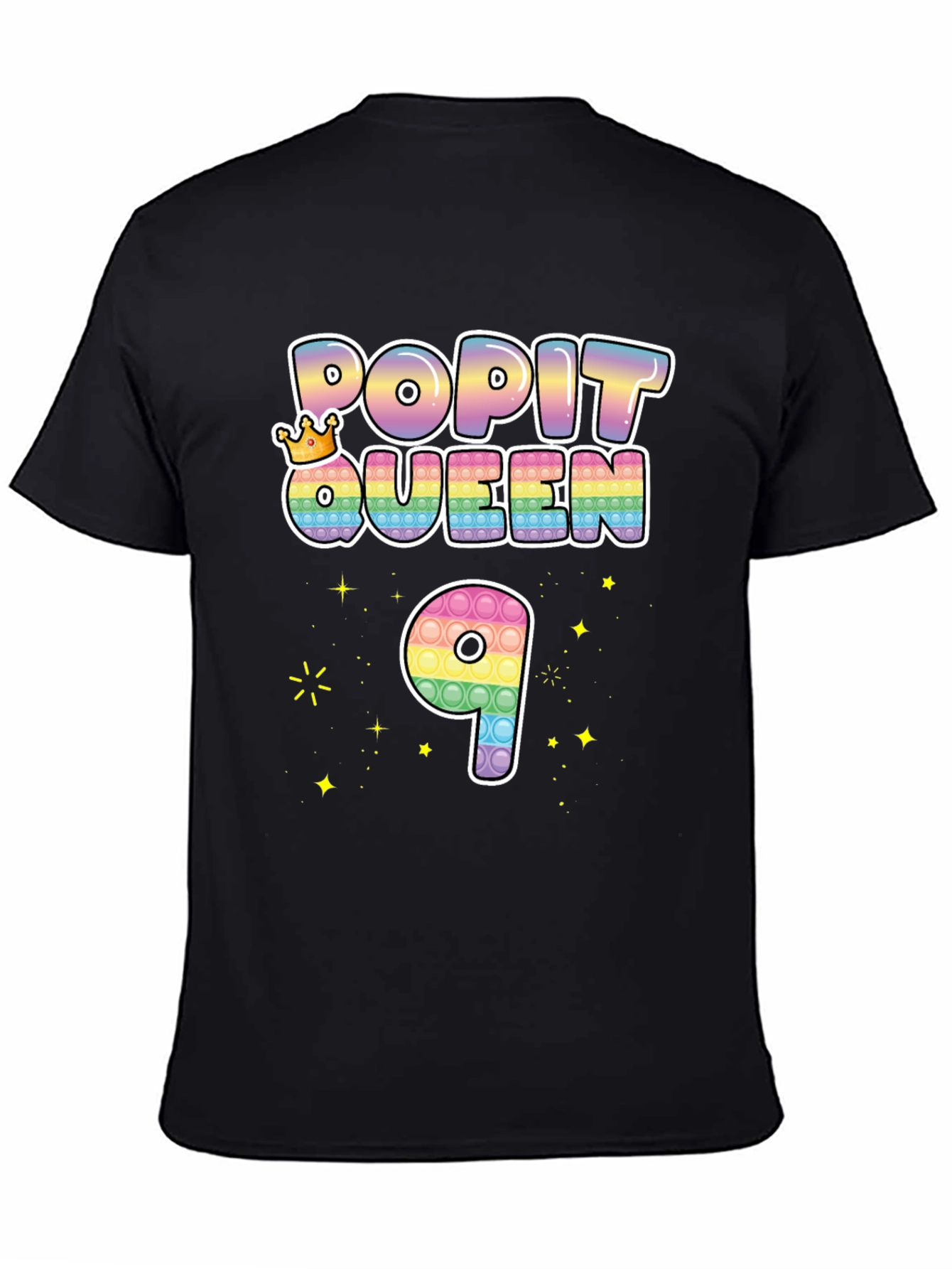 Pop It Queen 9th Birthday T-Shirt
