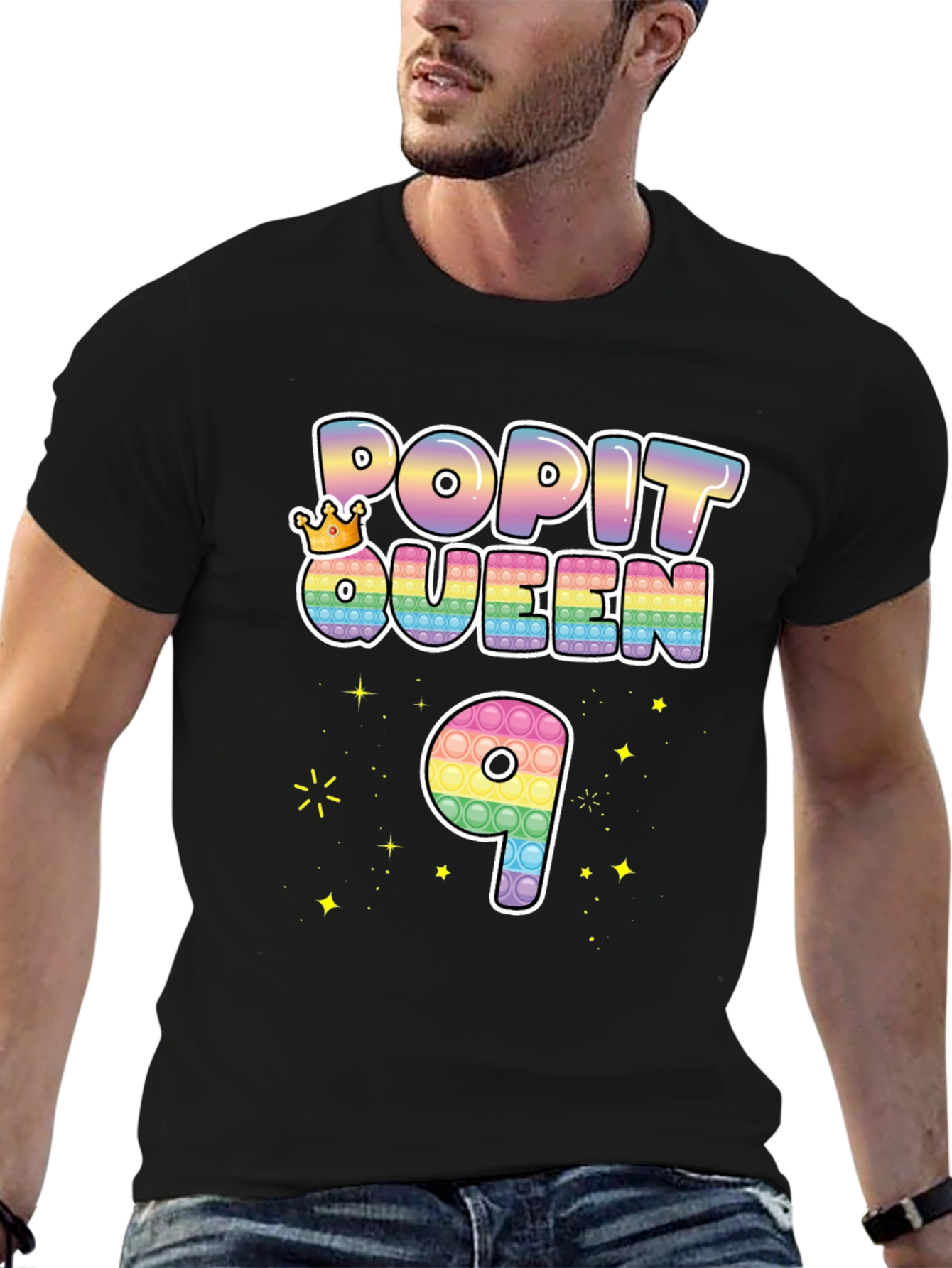 Pop It Queen 9th Birthday T-Shirt