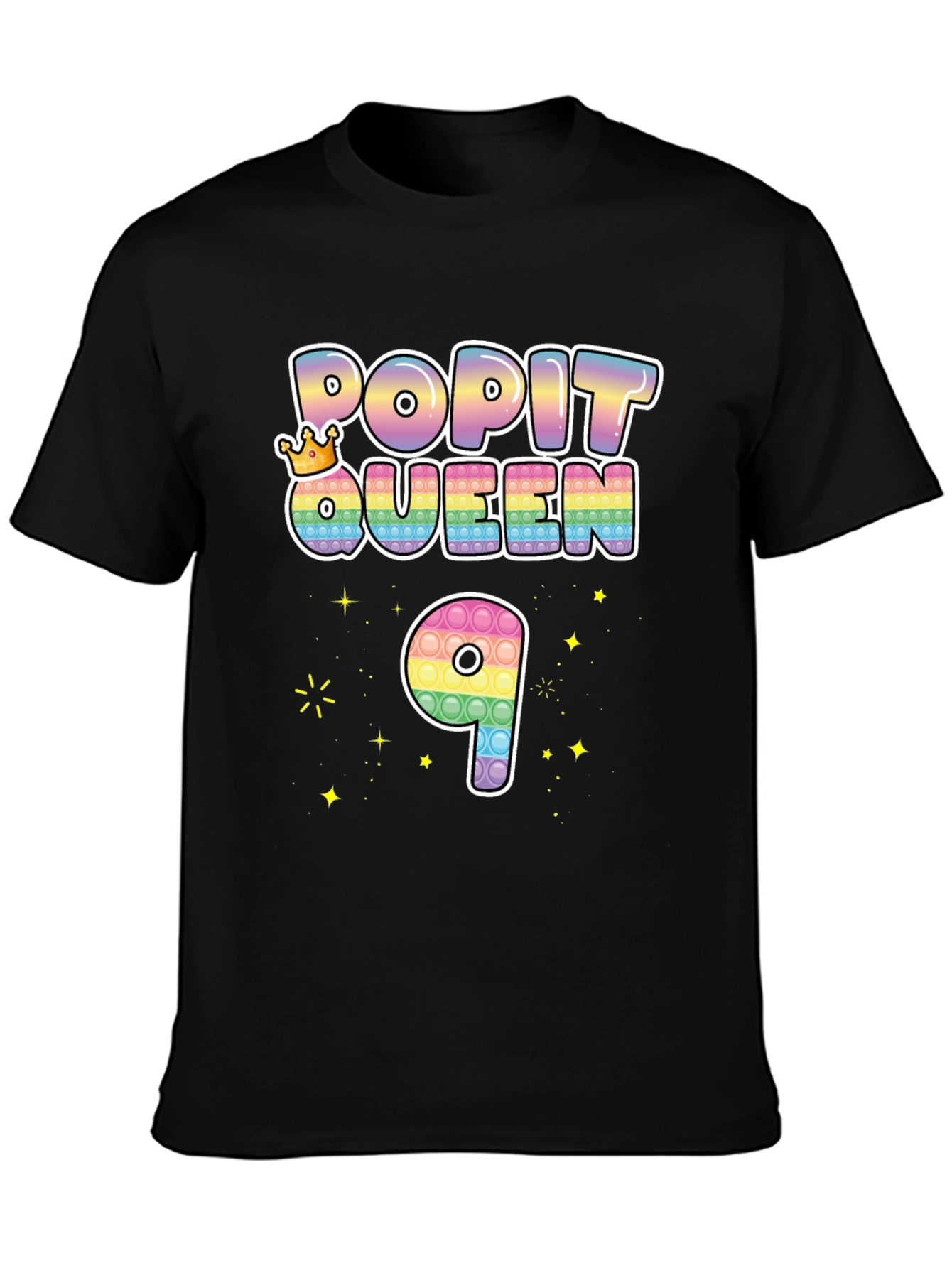 Pop It Queen 9th Birthday T-Shirt
