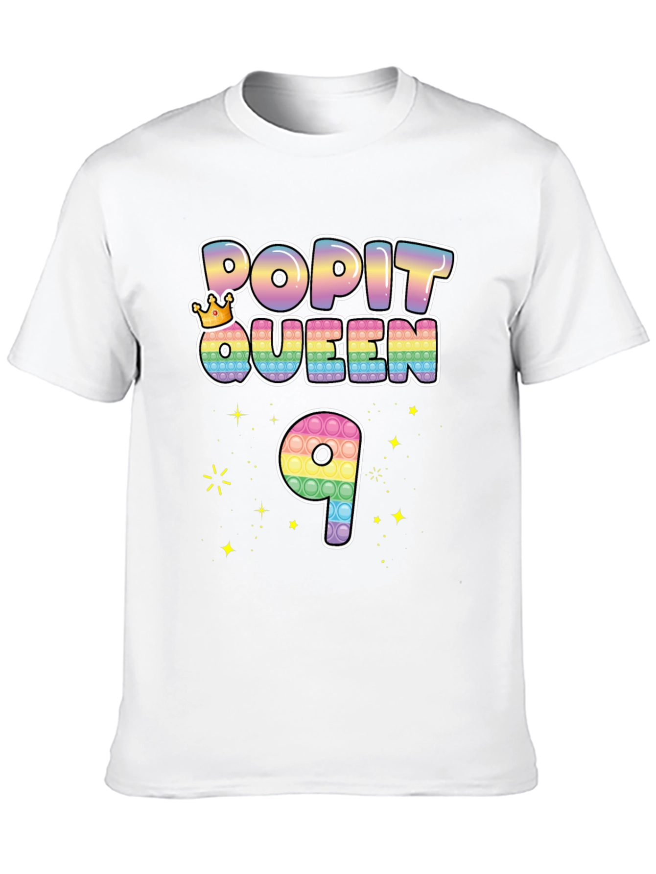 Pop It Queen 9th Birthday T-Shirt